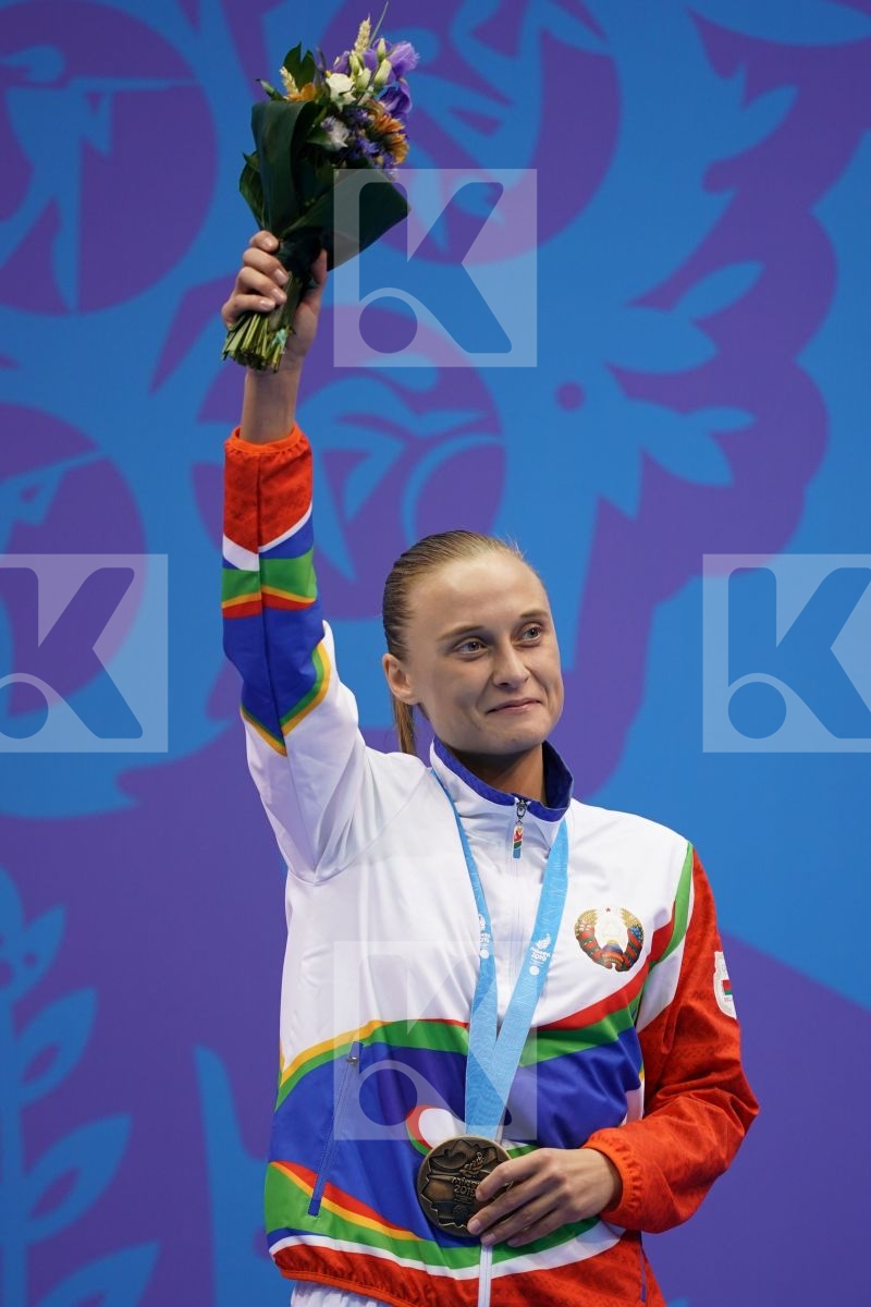 KOULINKOVITCH MARIYA (BELARUS) in Senior Kumite -50 Kg - podium ceremony