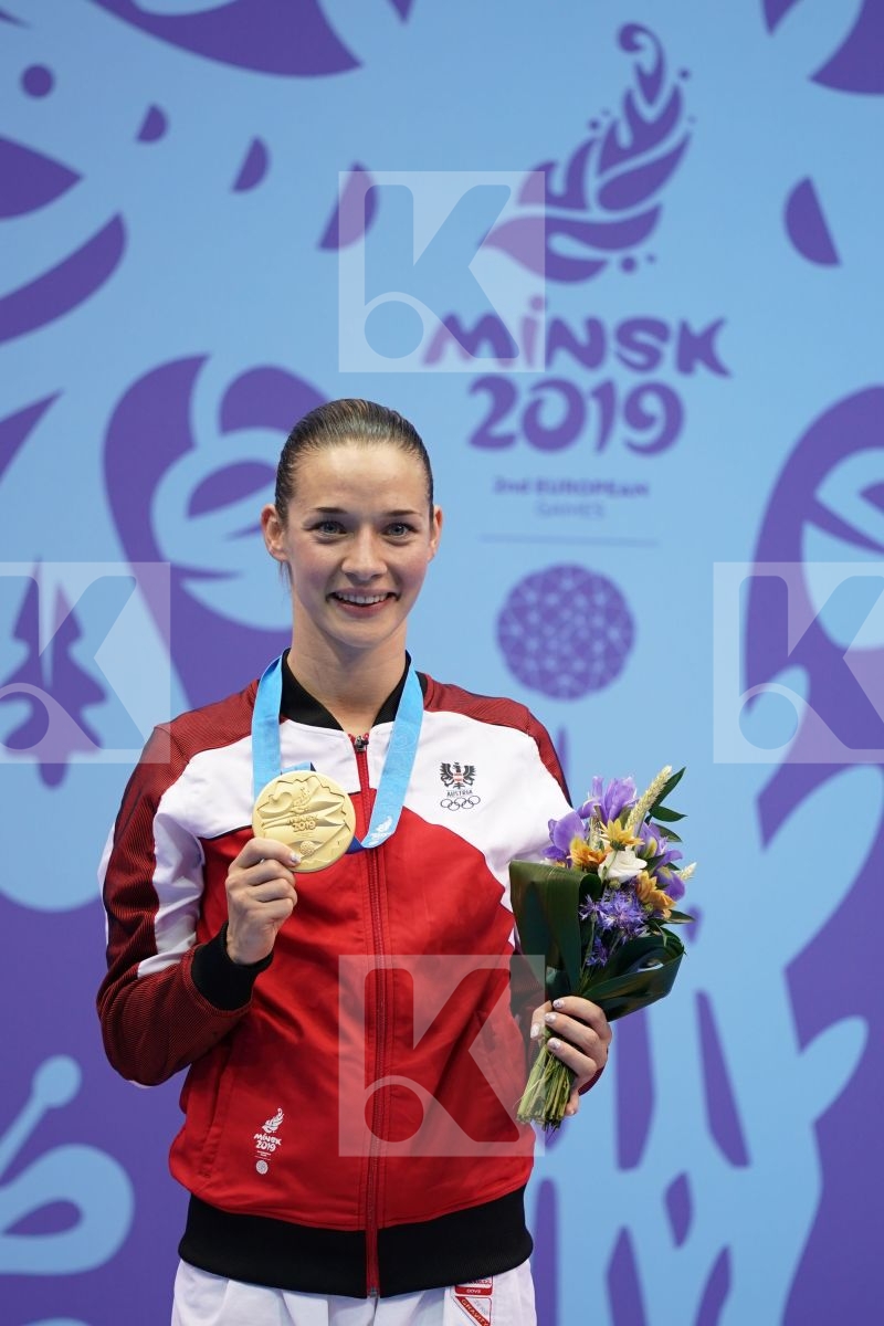 PLANK BETTINA (AUSTRIA) in Senior Kumite -50 Kg - podium ceremony