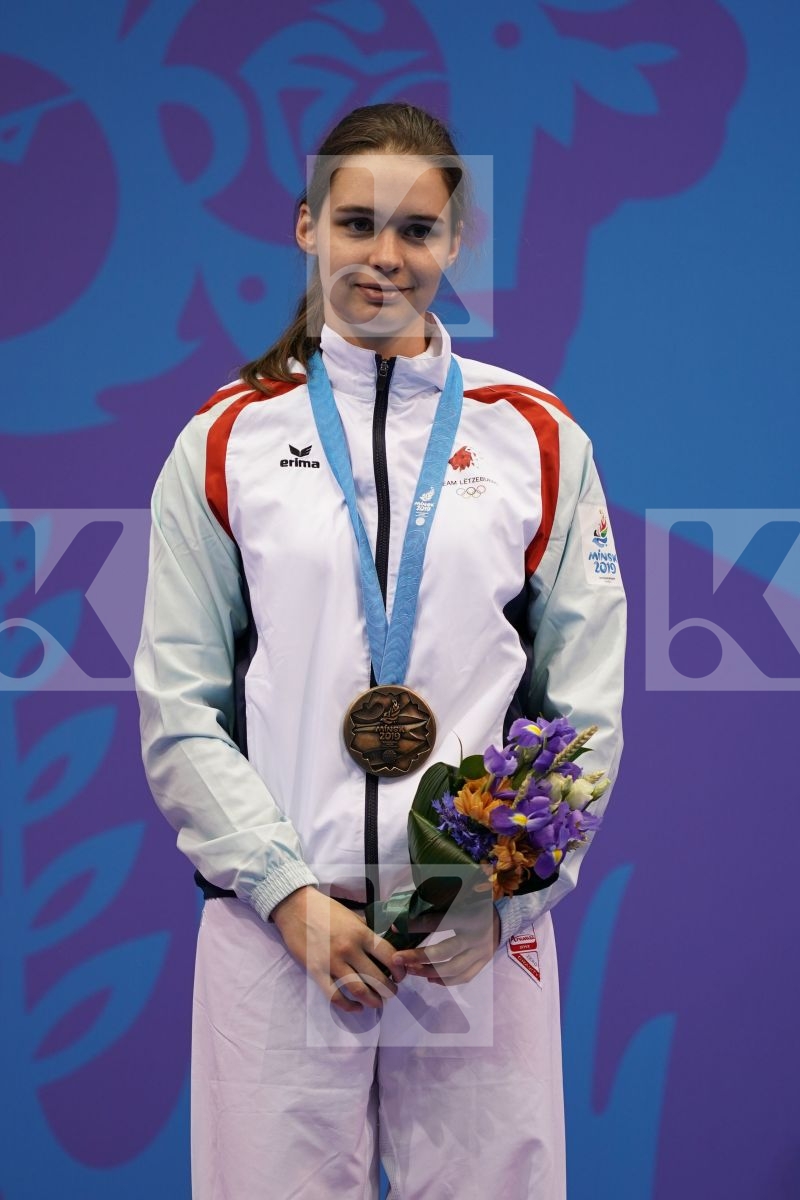 WARLING JENNIFER (LUXEMBOURG) in Senior Kumite -55 Kg - podium ceremony