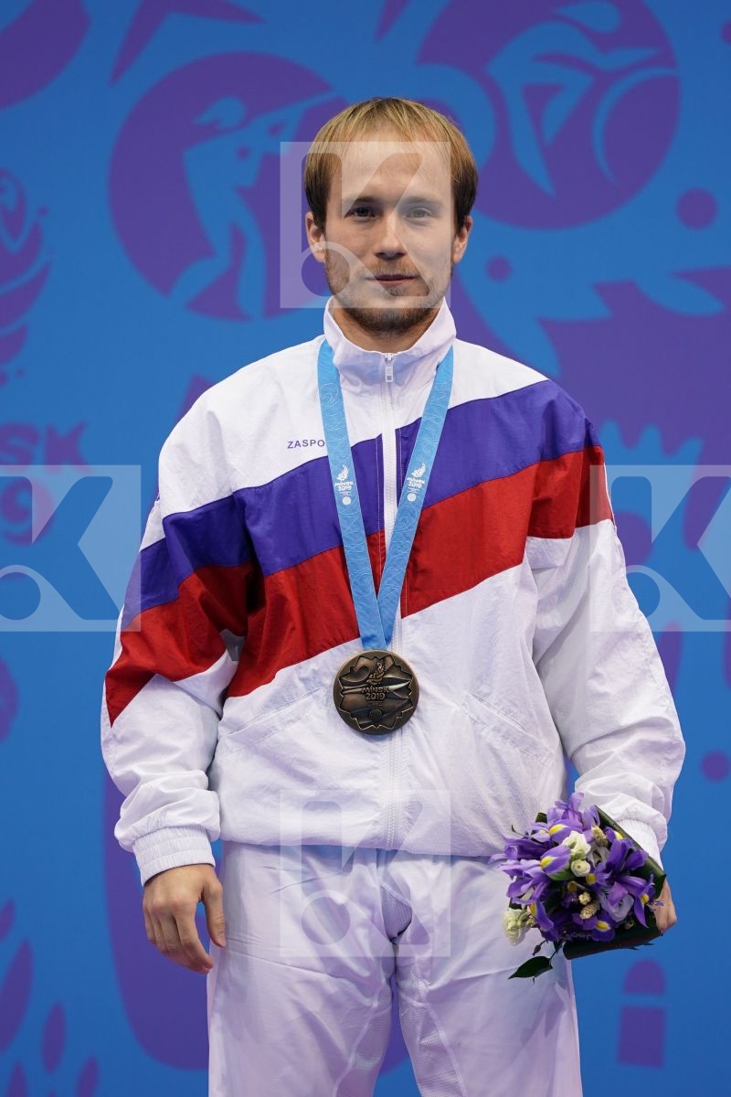 PLAKHUTIN EVGENY (RUSSIAN FEDERATION) in Senior Kumite -60 Kg - podium ceremony