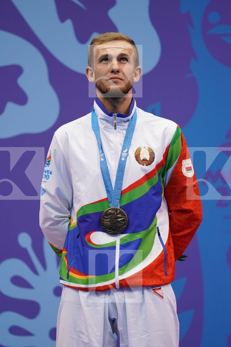 KRAUTSOU ARTSIOM (BELARUS) in Senior Kumite -67 Kg - podium ceremony