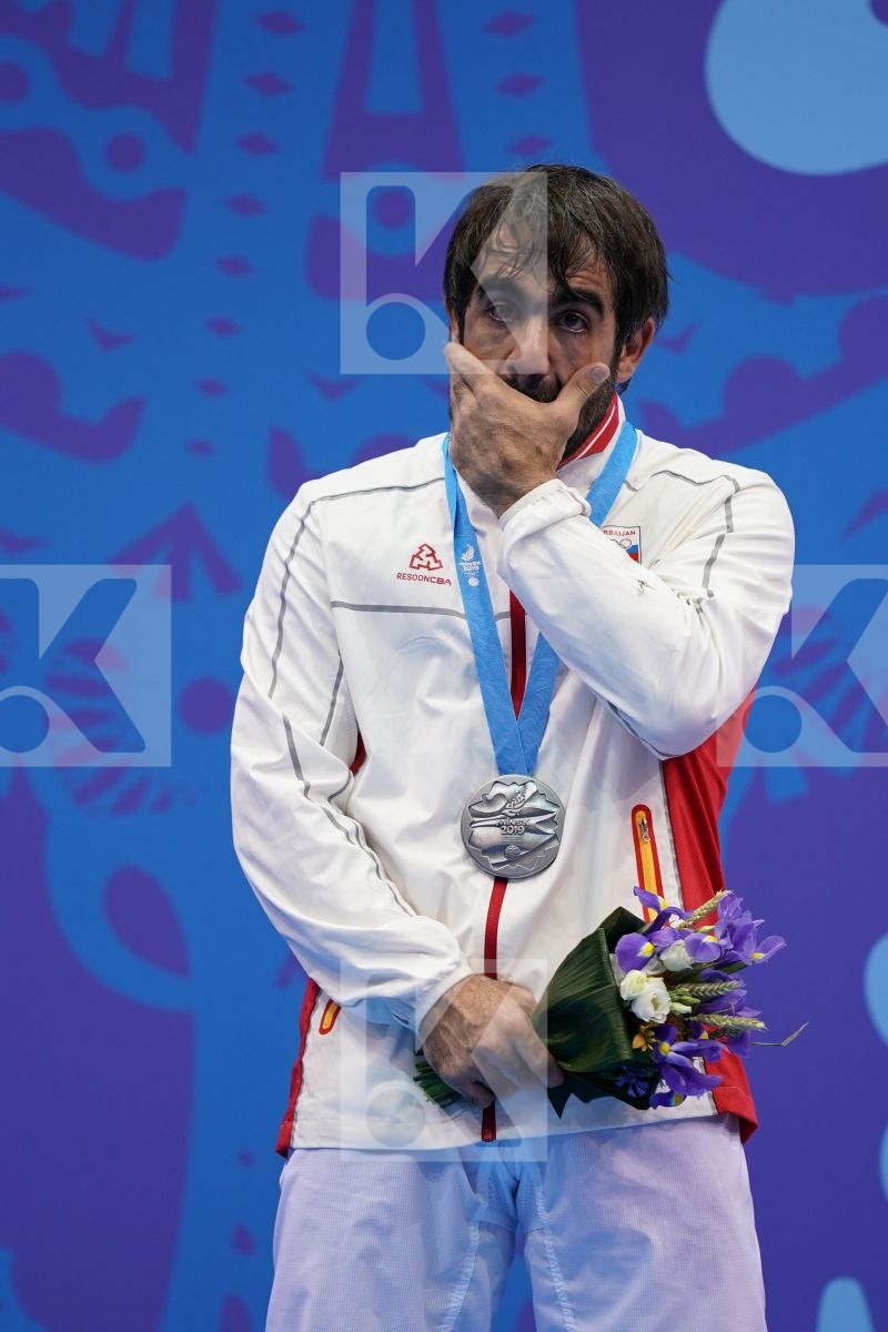 AGHAYEV RAFAEL (AZERBAIJAN) in Senior Kumite -75 Kg - podium ceremony