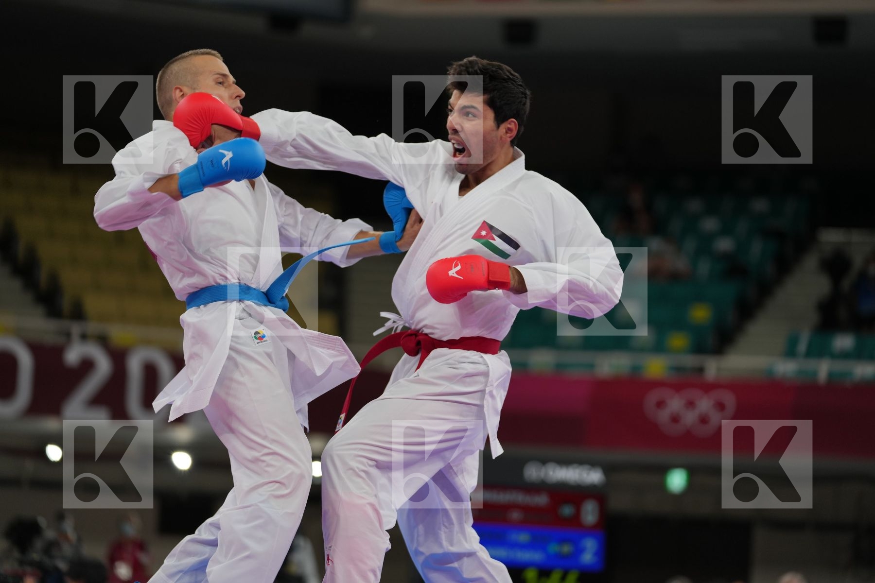 Almasatfa Abdel Rahman (Jordan) - Kumite Male -67kg, Kalnins Kalvis (Latvia) - Kumite Male -67kg in Senior Kumite -67 Kg - Round Robin bout