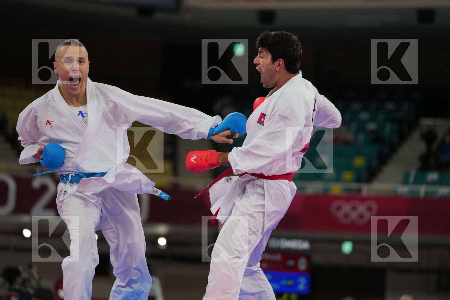 Almasatfa Abdel Rahman (Jordan) - Kumite Male -67kg, Kalnins Kalvis (Latvia) - Kumite Male -67kg in Senior Kumite -67 Kg - Round Robin bout