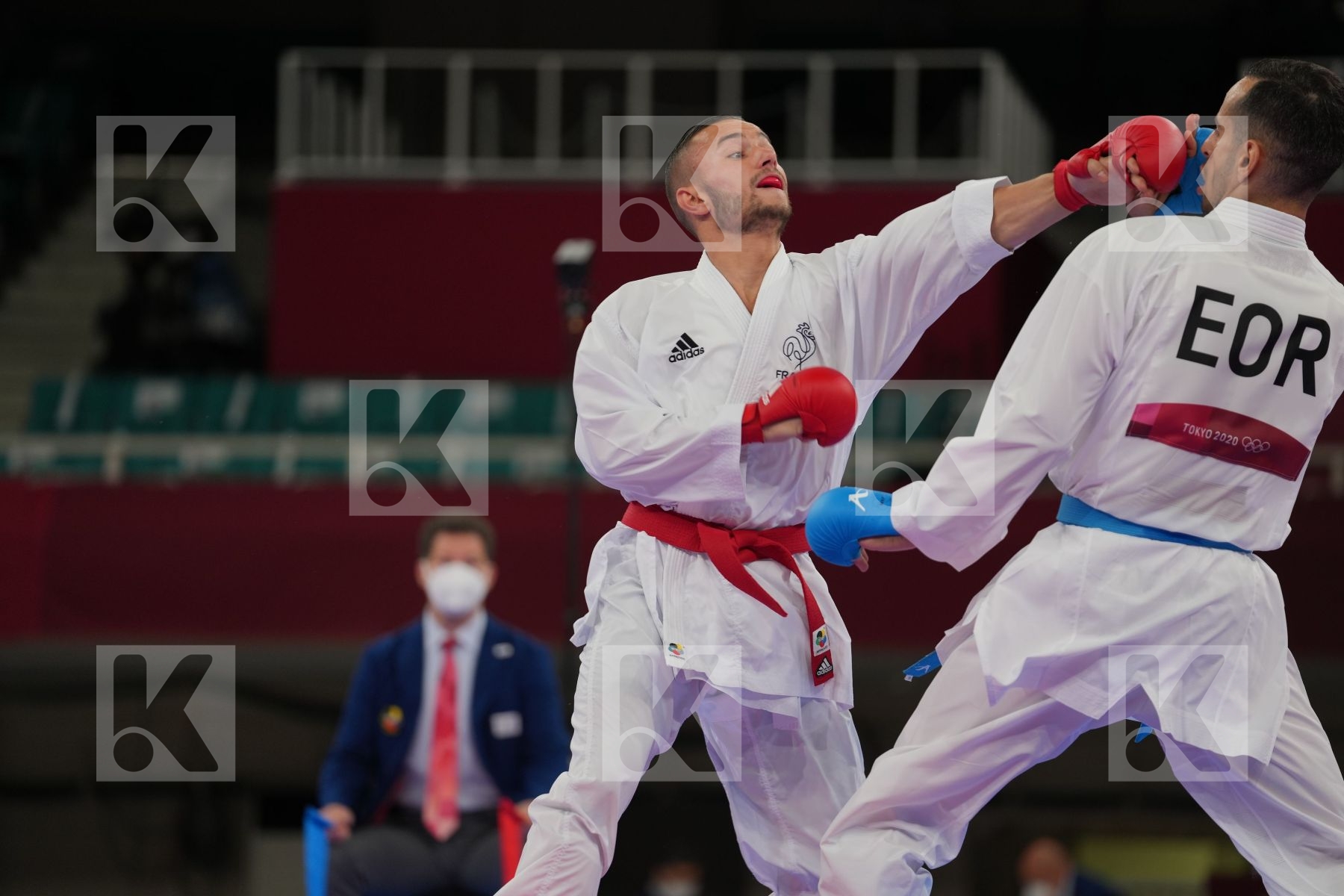 Da Costa Steven (France) - Kumite Male -67kg, Derafshipour Hamoon (Refugee Olympic Team) - Kumite Male -67kg in  - Round Robin bout
