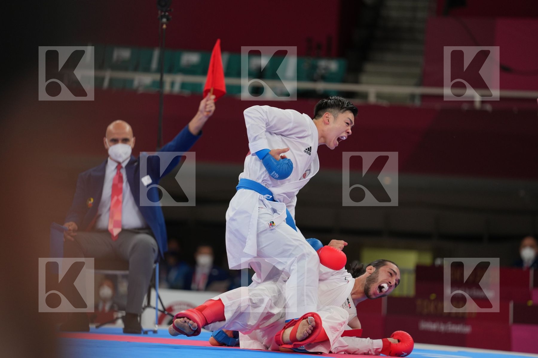 Elsawy Ali (Egypt) - Kumite Male -67kg, Sago Naoto (Japan) - Kumite Male -67kg in Senior Kumite -67 Kg - Round Robin bout