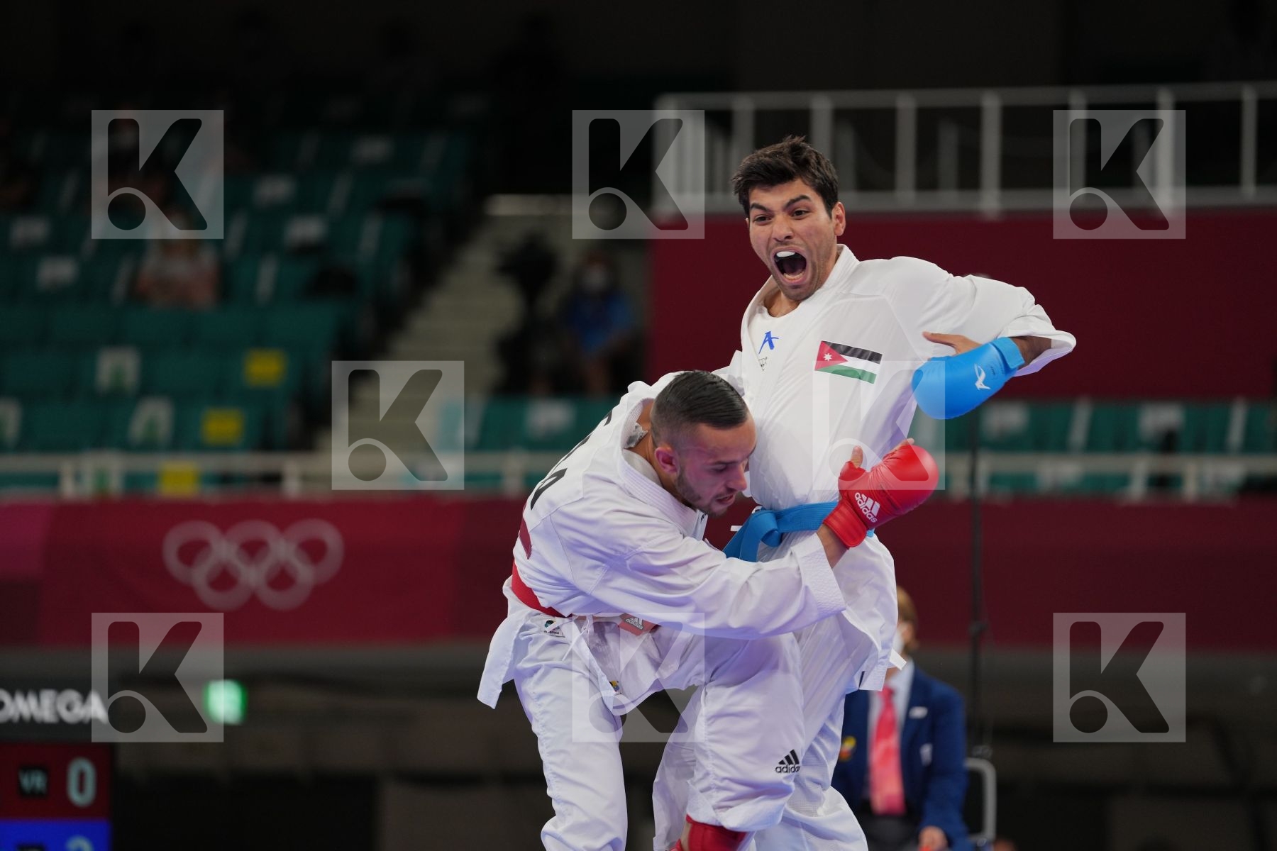 Da Costa Steven (France) - Kumite Male -67kg, Almasatfa Abdel Rahman (Jordan) - Kumite Male -67kg in Senior Kumite -67 Kg - Round Robin bout