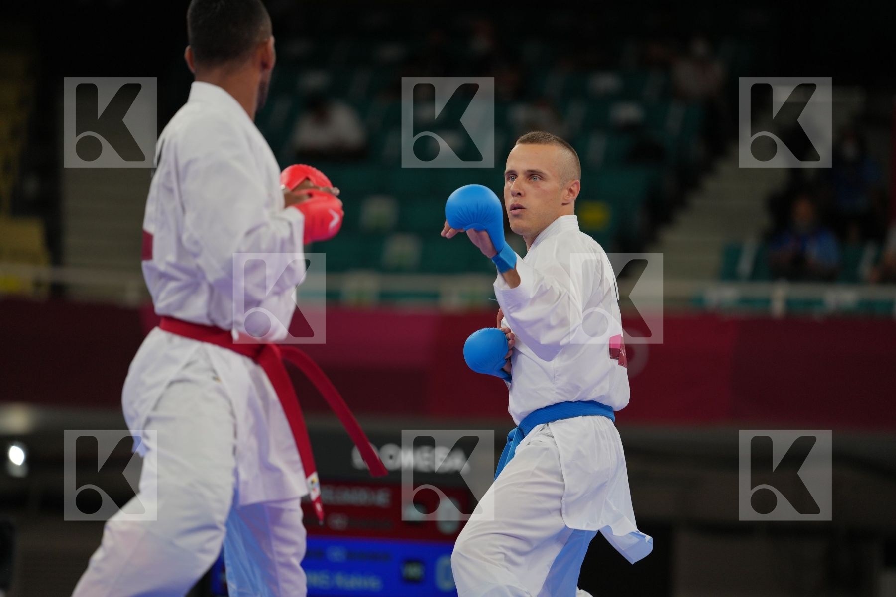 Madera Andres (Venezuela) - Kumite Male -67kg, Kalnins Kalvis (Latvia) - Kumite Male -67kg in Senior Kumite -67 Kg - Round Robin bout