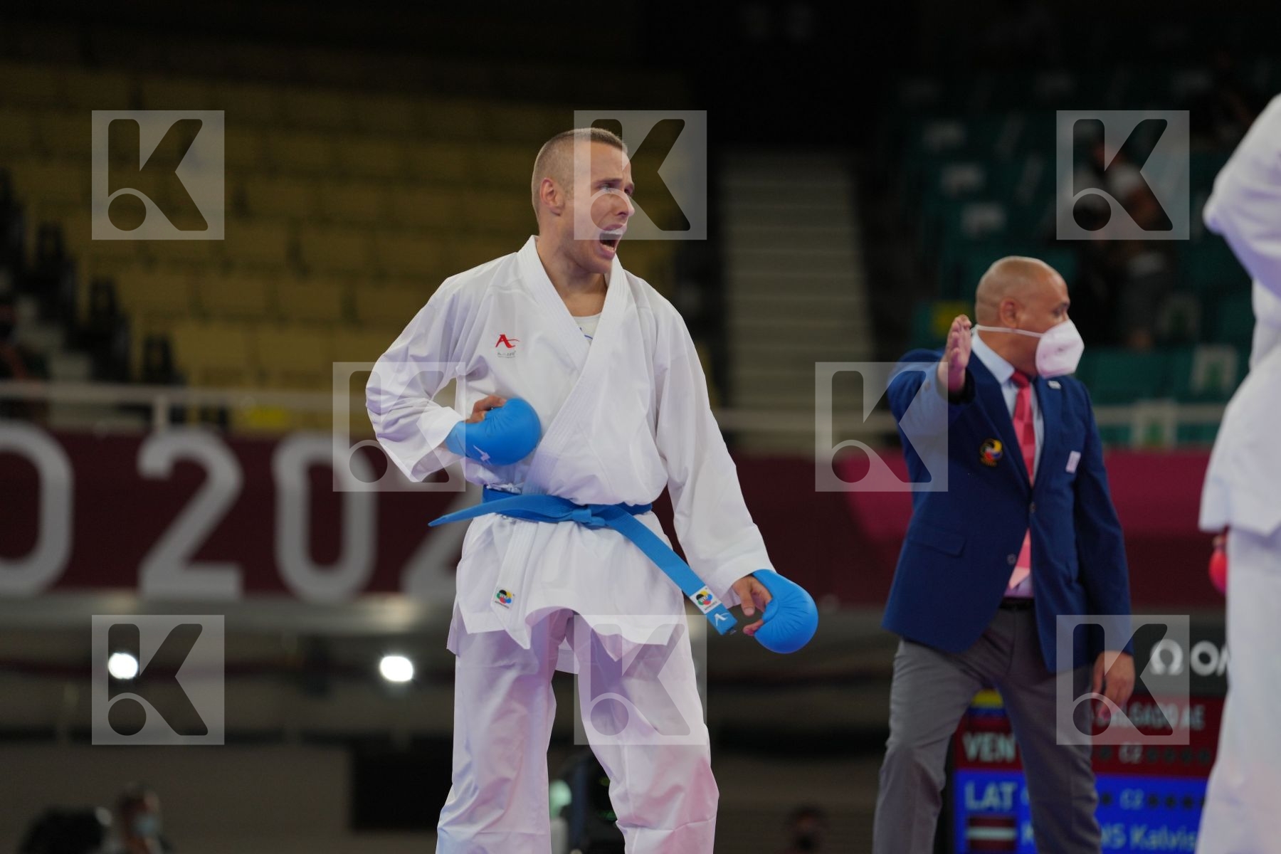 Madera Andres (Venezuela) - Kumite Male -67kg, Kalnins Kalvis (Latvia) - Kumite Male -67kg in Senior Kumite -67 Kg - Round Robin bout