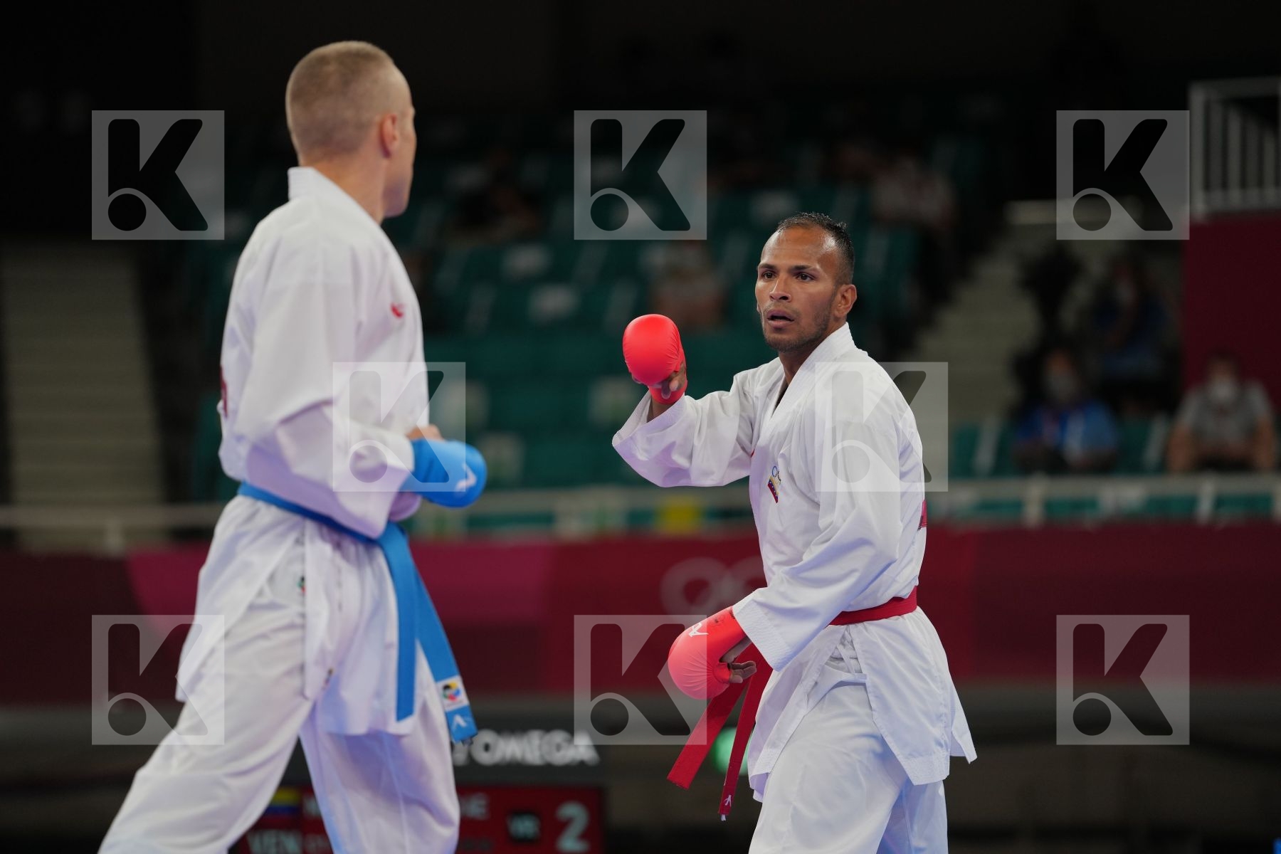 Madera Andres (Venezuela) - Kumite Male -67kg, Kalnins Kalvis (Latvia) - Kumite Male -67kg in Senior Kumite -67 Kg - Round Robin bout