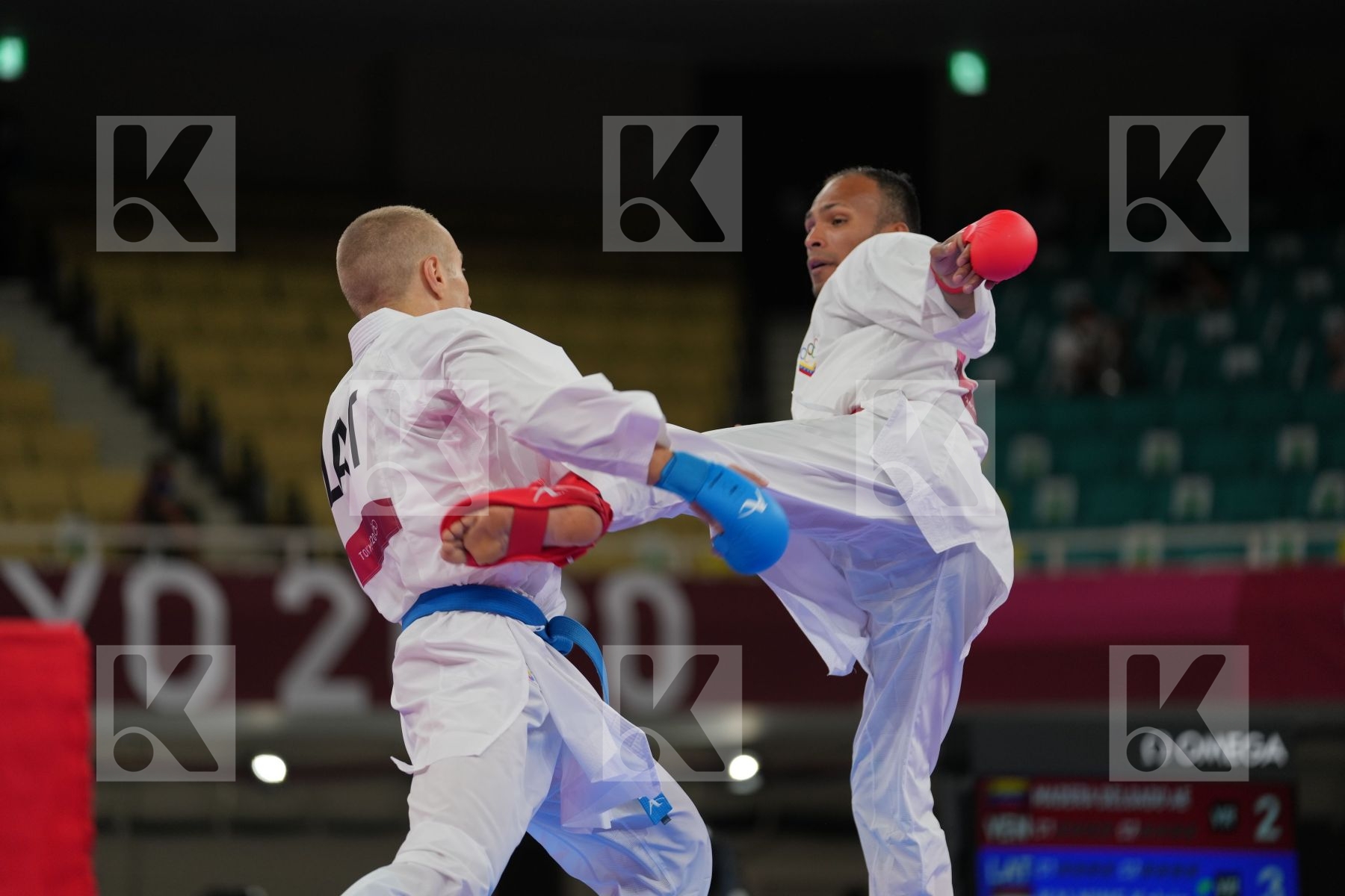 Madera Andres (Venezuela) - Kumite Male -67kg, Kalnins Kalvis (Latvia) - Kumite Male -67kg in Senior Kumite -67 Kg - Round Robin bout