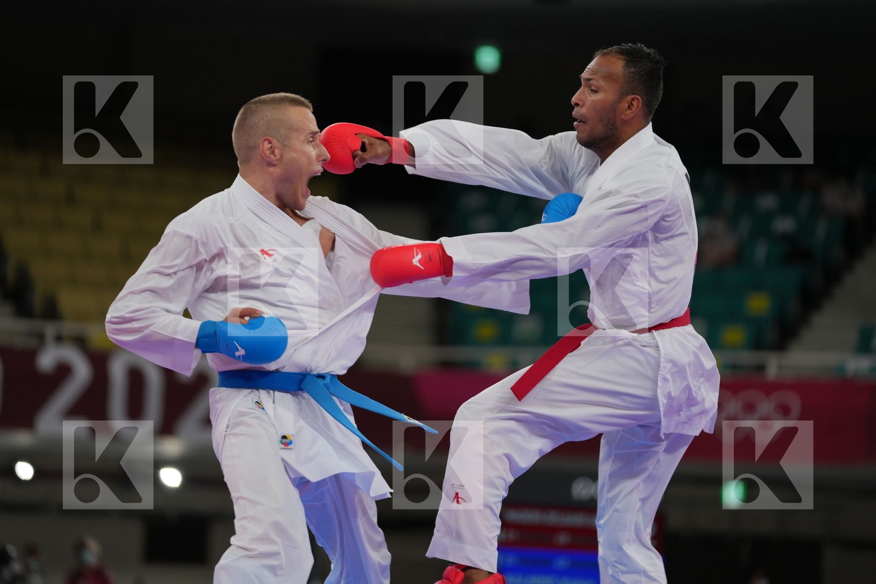 Madera Andres (Venezuela) - Kumite Male -67kg, Kalnins Kalvis (Latvia) - Kumite Male -67kg in Senior Kumite -67 Kg - Round Robin bout