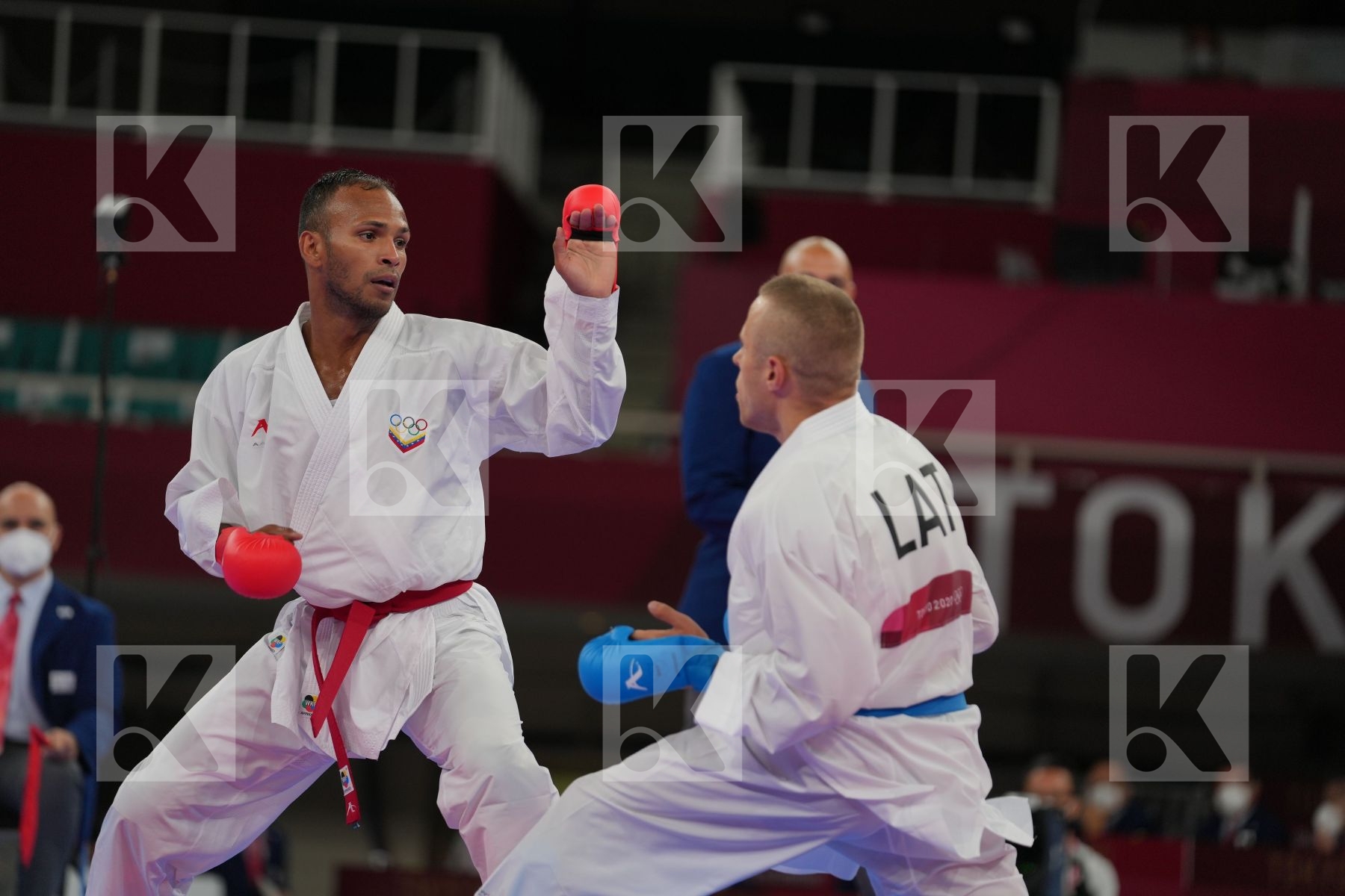 Madera Andres (Venezuela) - Kumite Male -67kg, Kalnins Kalvis (Latvia) - Kumite Male -67kg in Senior Kumite -67 Kg - Round Robin bout