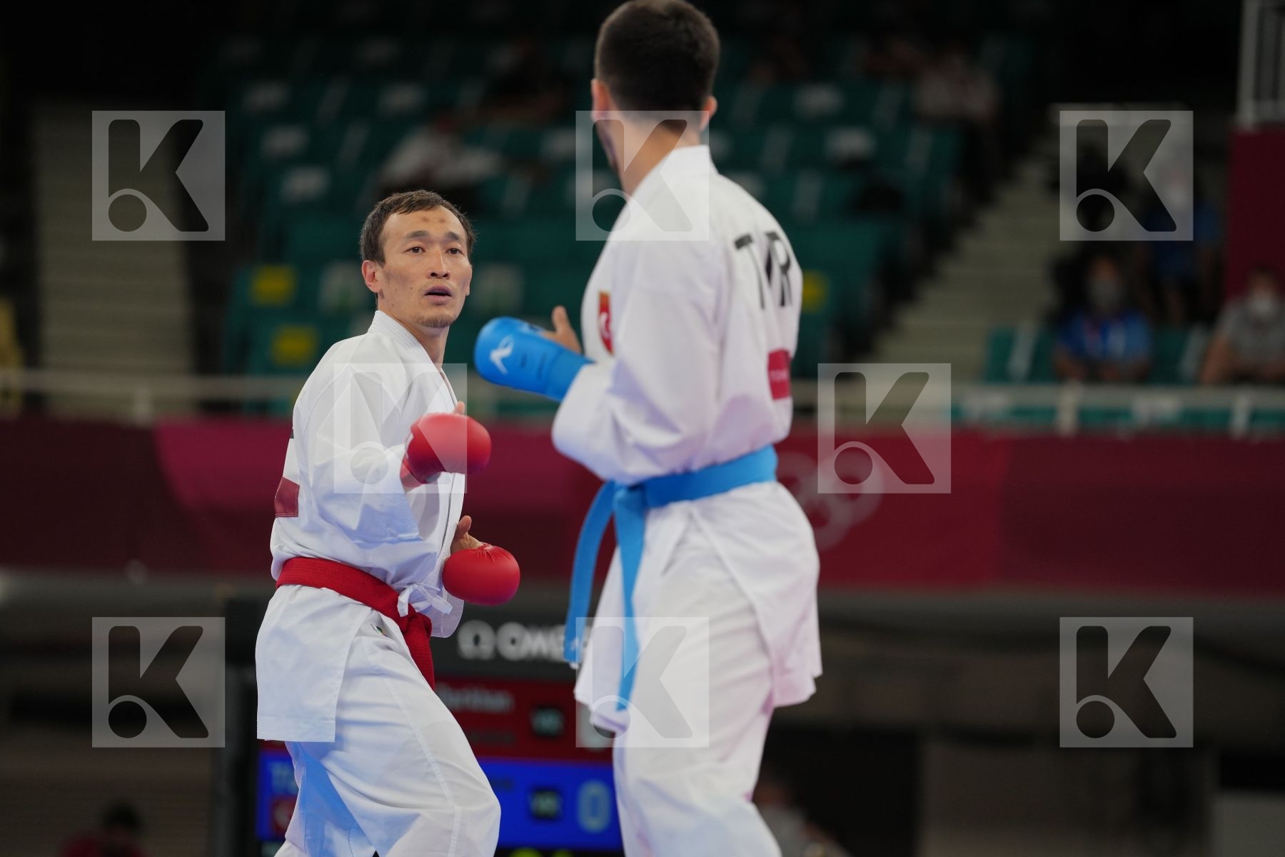 Assadilov Darkhan (Kazakhstan) - Kumite Male -67kg, Samdan Eray (Turkey) - Kumite Male -67kg in Senior Kumite -67 Kg - Round Robin bout