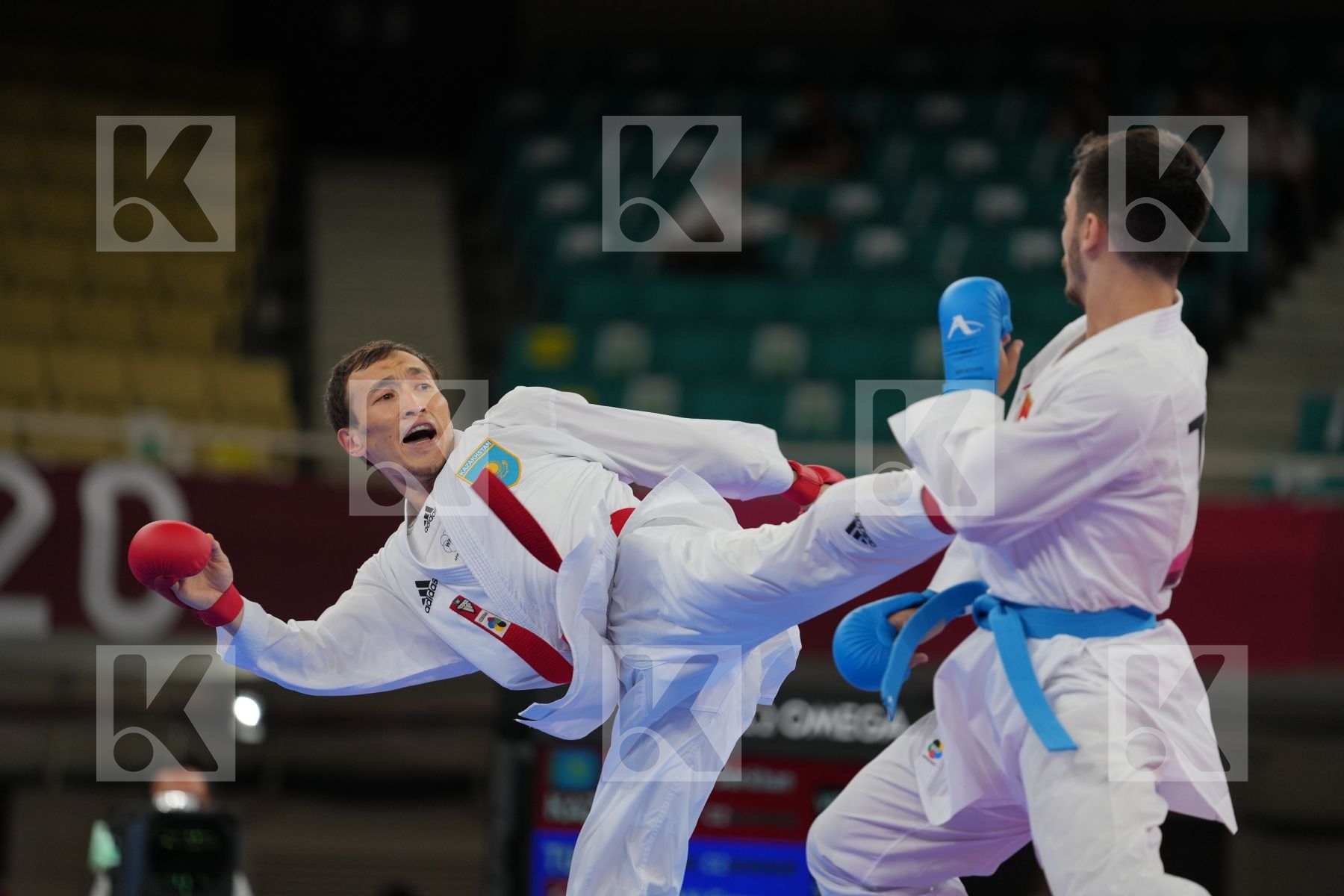 Assadilov Darkhan (Kazakhstan) - Kumite Male -67kg, Samdan Eray (Turkey) - Kumite Male -67kg in Senior Kumite -67 Kg - Round Robin bout