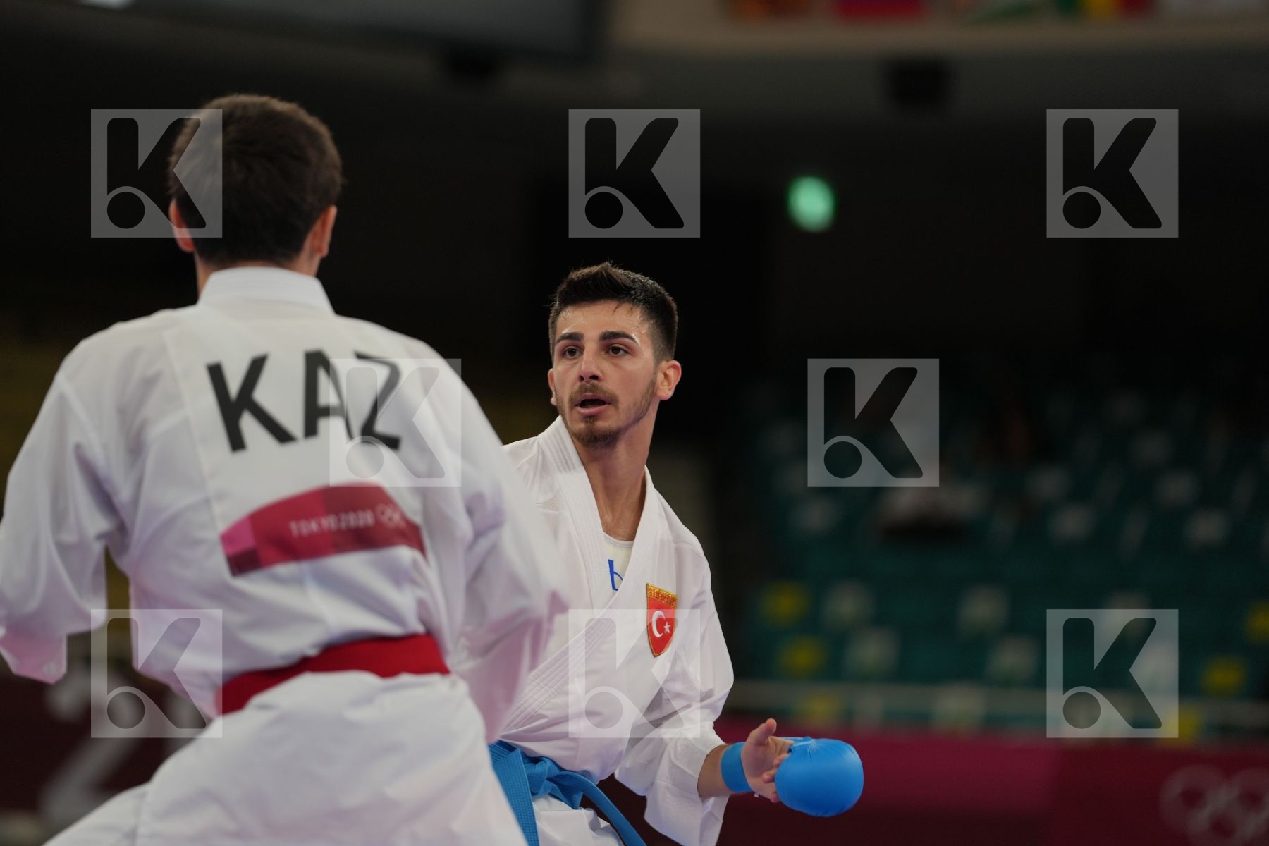Assadilov Darkhan (Kazakhstan) - Kumite Male -67kg, Samdan Eray (Turkey) - Kumite Male -67kg in Senior Kumite -67 Kg - Round Robin bout