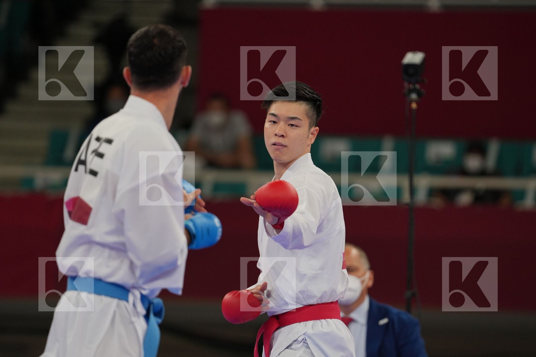 Sago Naoto (Japan) - Kumite Male -67kg, Farzaliyev Firdovsi (Azerbaijan) - Kumite Male -67kg in Senior Kumite -67 Kg - Round Robin bout