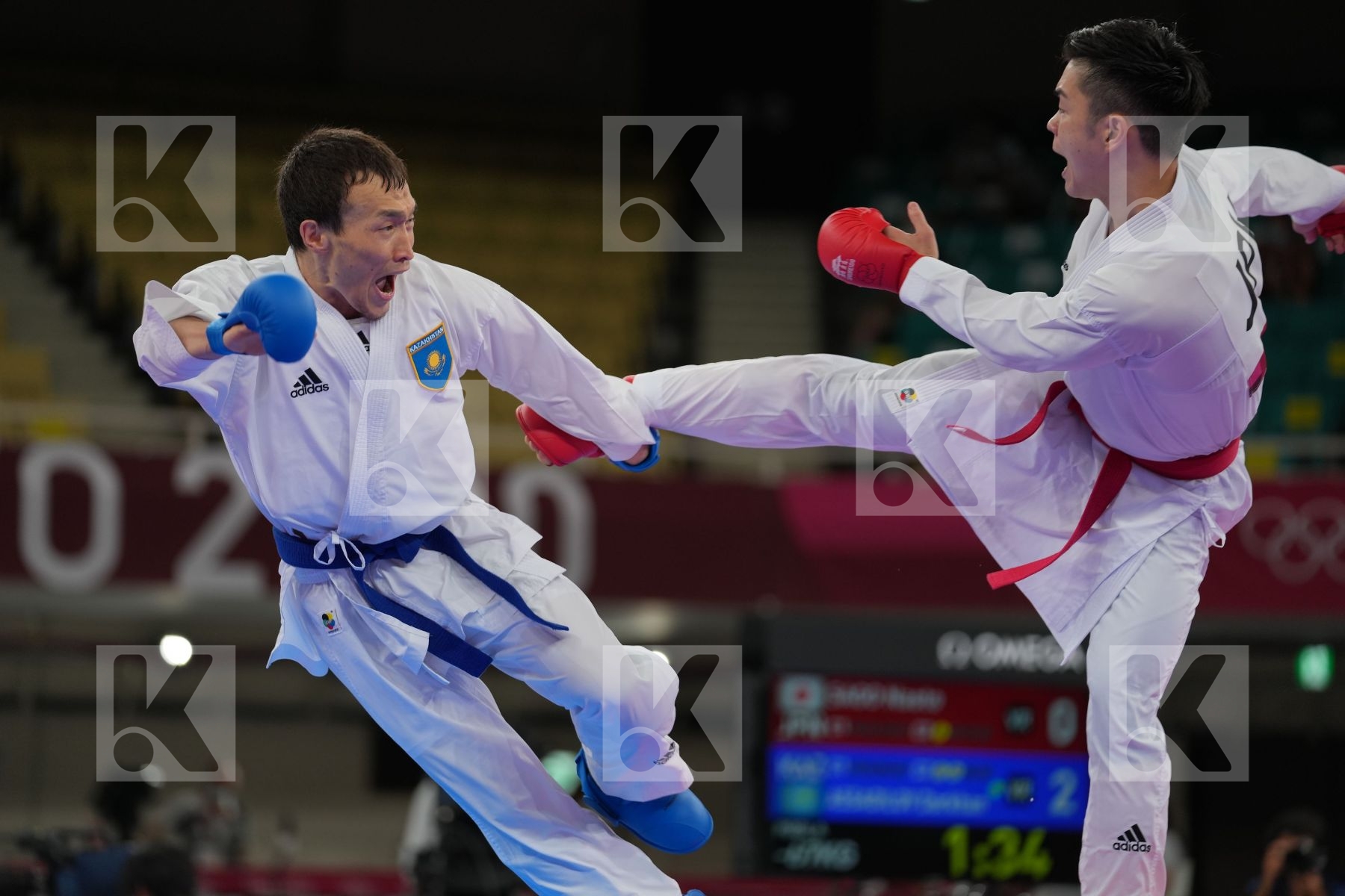 Sago Naoto (Japan) - Kumite Male -67kg, Assadilov Darkhan (Kazakhstan) - Kumite Male -67kg in Senior Kumite -67 Kg - Round Robin bout