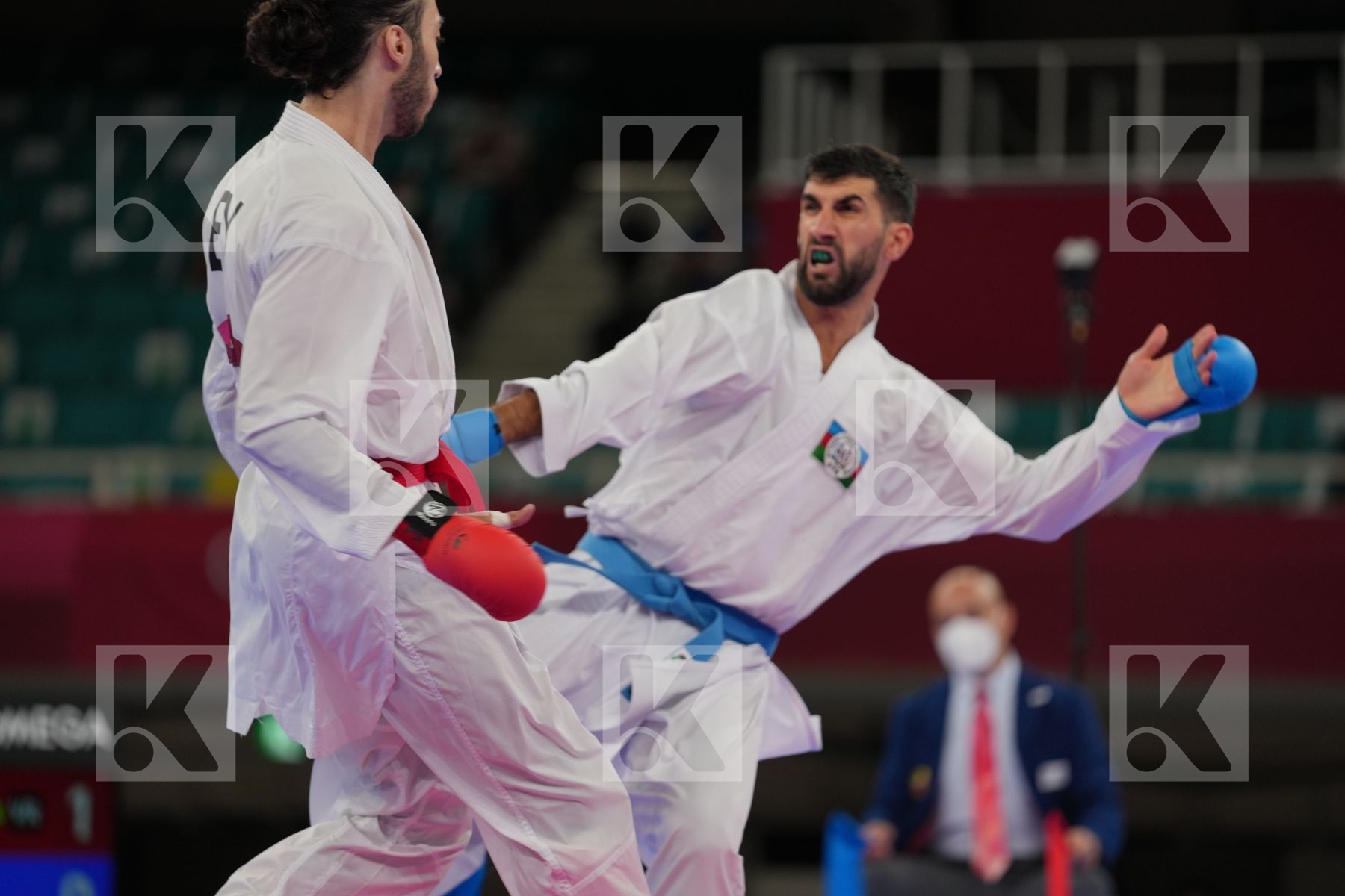 Elsawy Ali (Egypt) - Kumite Male -67kg, Farzaliyev Firdovsi (Azerbaijan) - Kumite Male -67kg in Senior Kumite -67 Kg - Round Robin bout