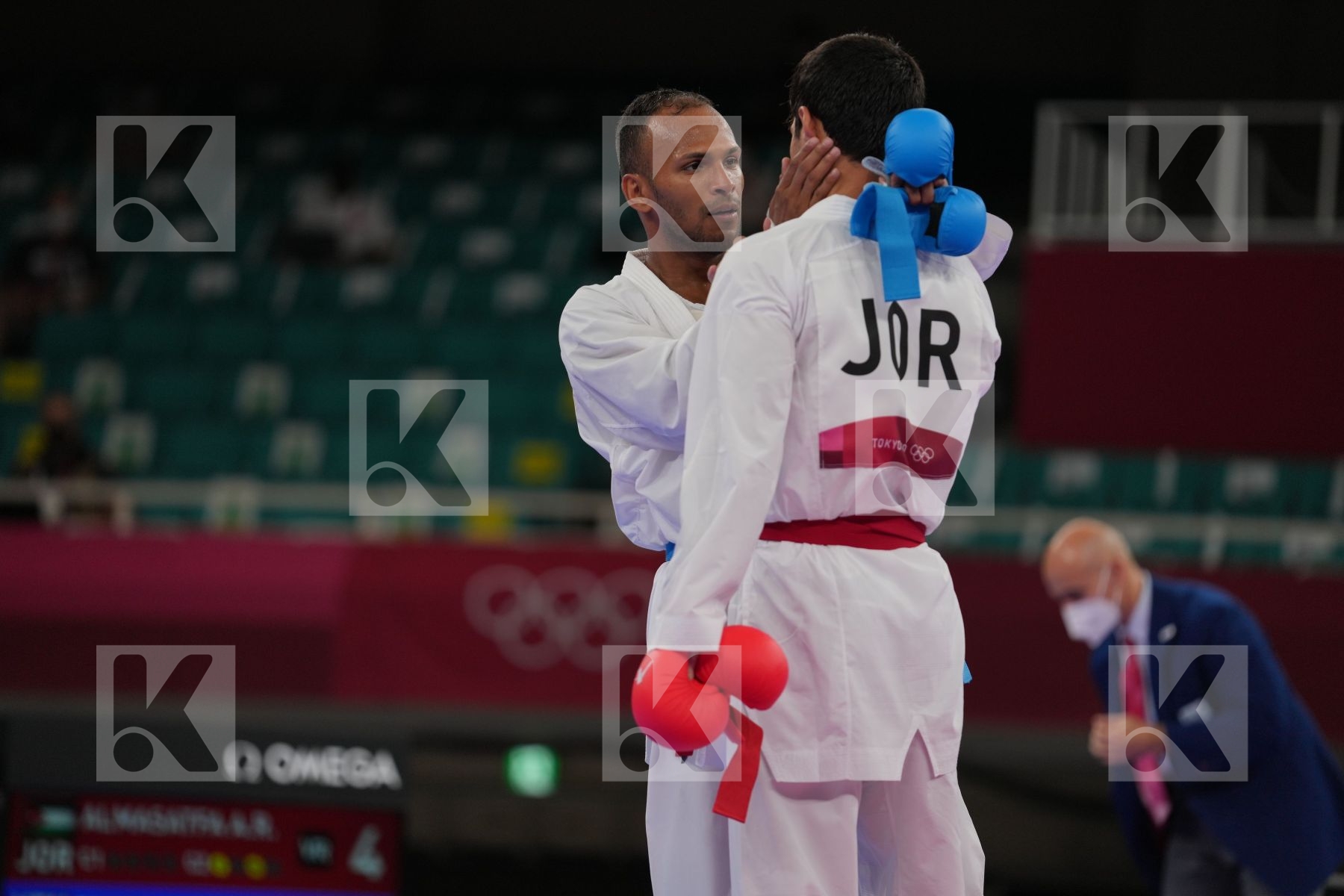 Almasatfa Abdel Rahman (Jordan) - Kumite Male -67kg, Madera Andres (Venezuela) - Kumite Male -67kg in Senior Kumite -67 Kg - Round Robin bout