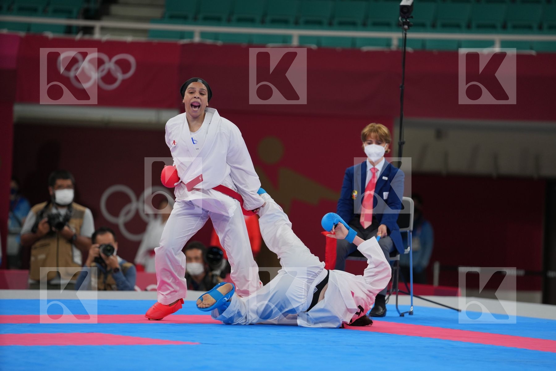 Sayed Radwa (Egypt) - Kumite Female -55kg, Zhangbyrbay Moldir (Kazakhstan) - Kumite Female -55kg in Senior Kumite -55 Kg - Round Robin bout