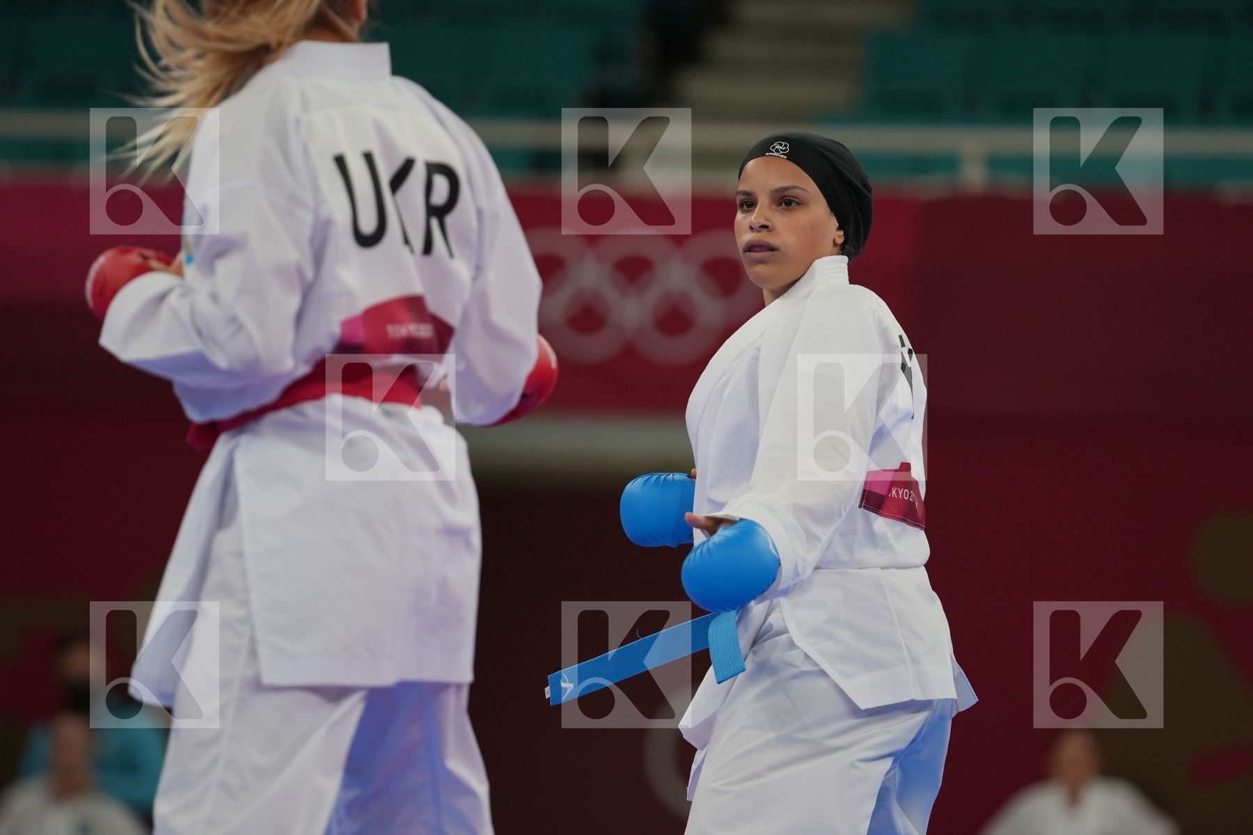 Terliuga Anzhelika (Ukraine) - Kumite Female -55kg, Sayed Radwa (Egypt) - Kumite Female -55kg in Senior Kumite -55 Kg - Round Robin bout