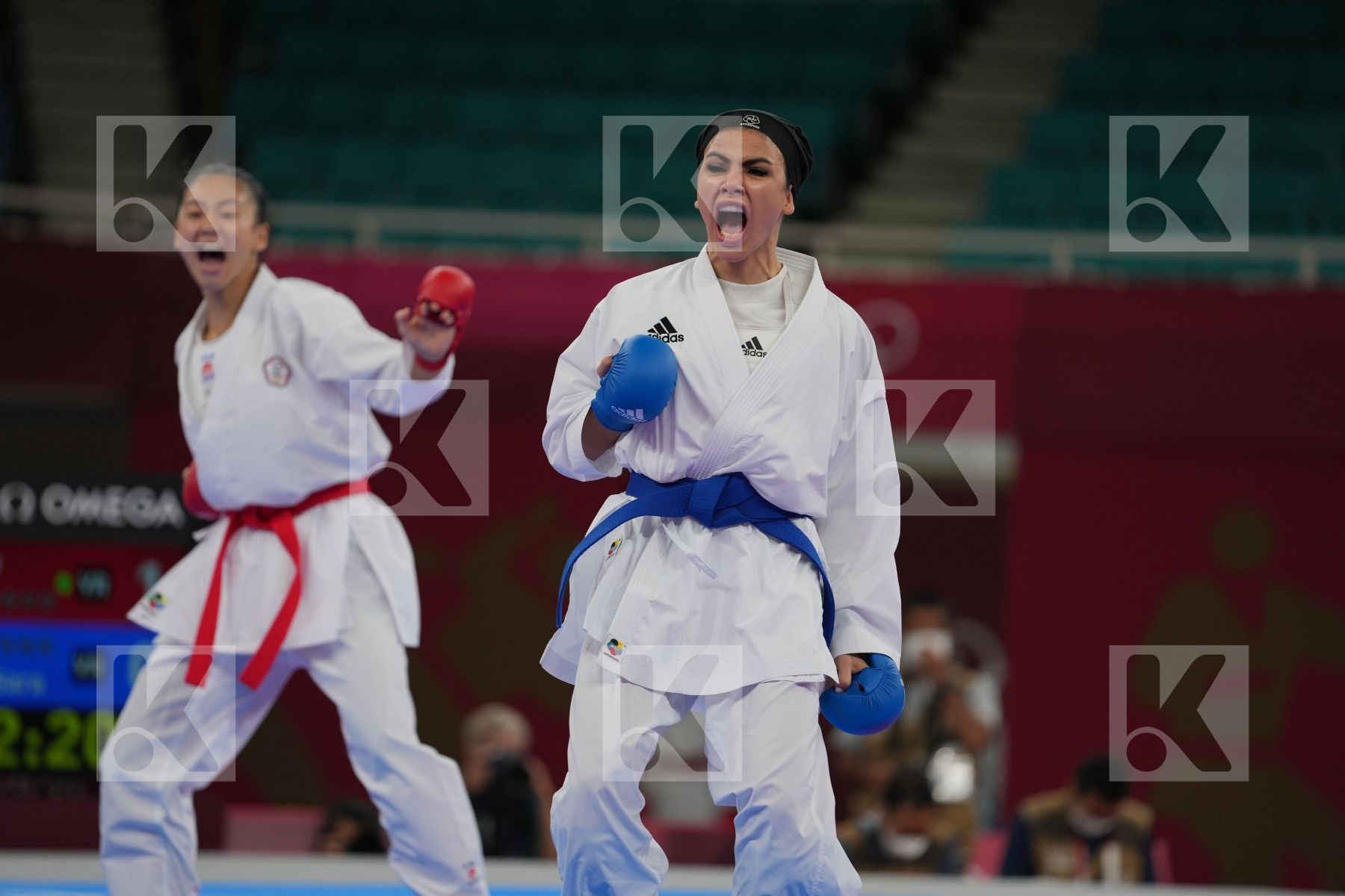 Wen Tzu-Yun (Chinese Taipei) - Kumite Female -55kg, Bahmanyar Sara (Islamic Republic of Iran) - Kumite Female -55kg in Senior Kumite -55 Kg - Round Robin bout