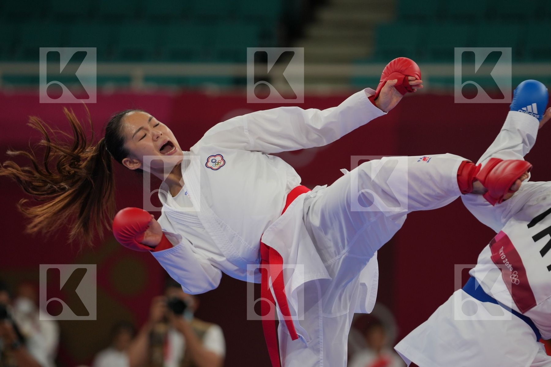 Wen Tzu-Yun (Chinese Taipei) - Kumite Female -55kg, Bahmanyar Sara (Islamic Republic of Iran) - Kumite Female -55kg in Senior Kumite -55 Kg - Round Robin bout