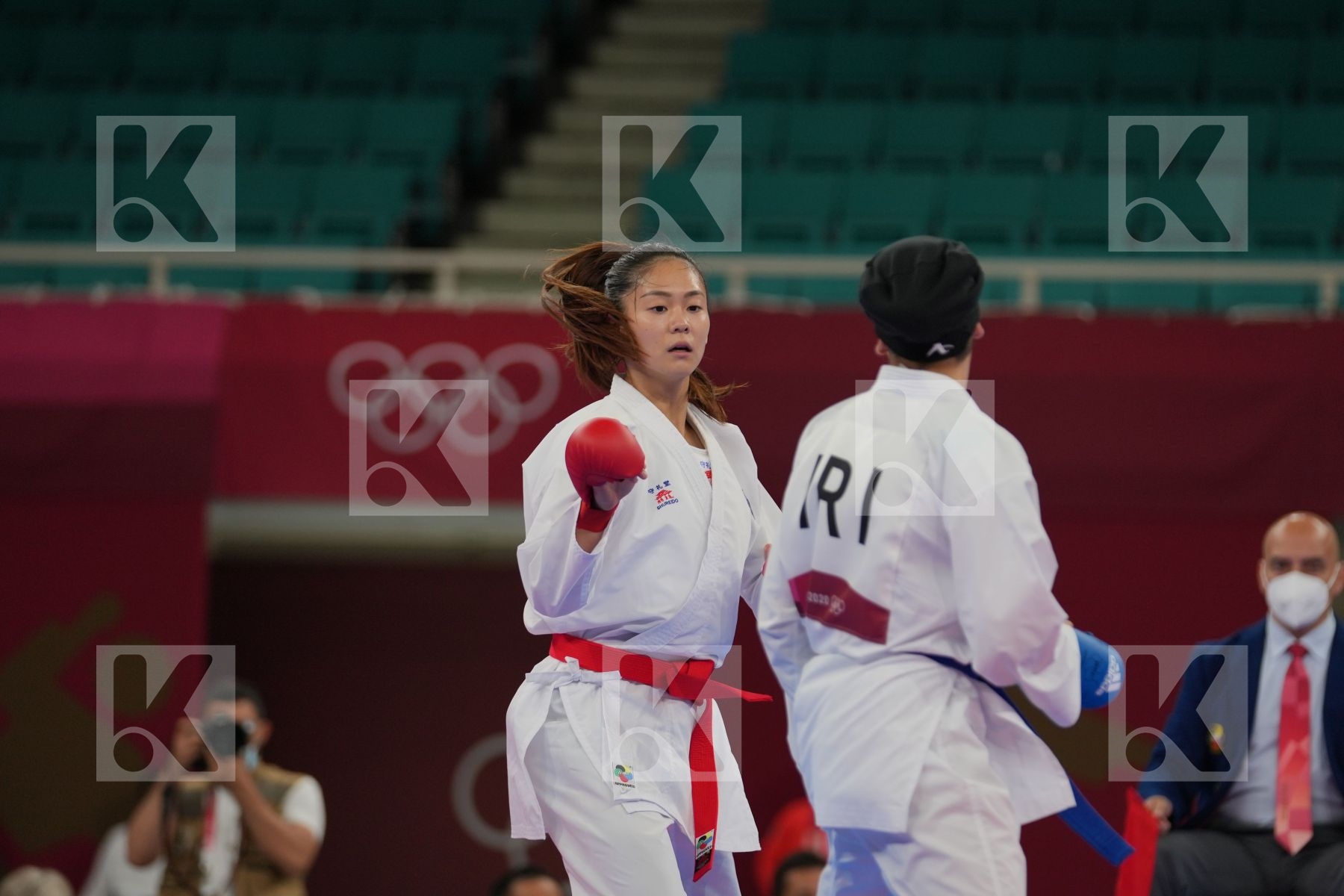 Wen Tzu-Yun (Chinese Taipei) - Kumite Female -55kg, Bahmanyar Sara (Islamic Republic of Iran) - Kumite Female -55kg in Senior Kumite -55 Kg - Round Robin bout