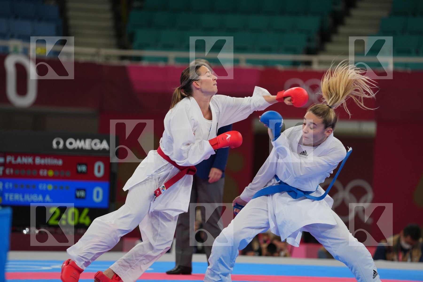 Plank Bettina (Austria) - Kumite Female -55kg, Terliuga Anzhelika (Ukraine) - Kumite Female -55kg in Senior Kumite -55 Kg - Round Robin bout
