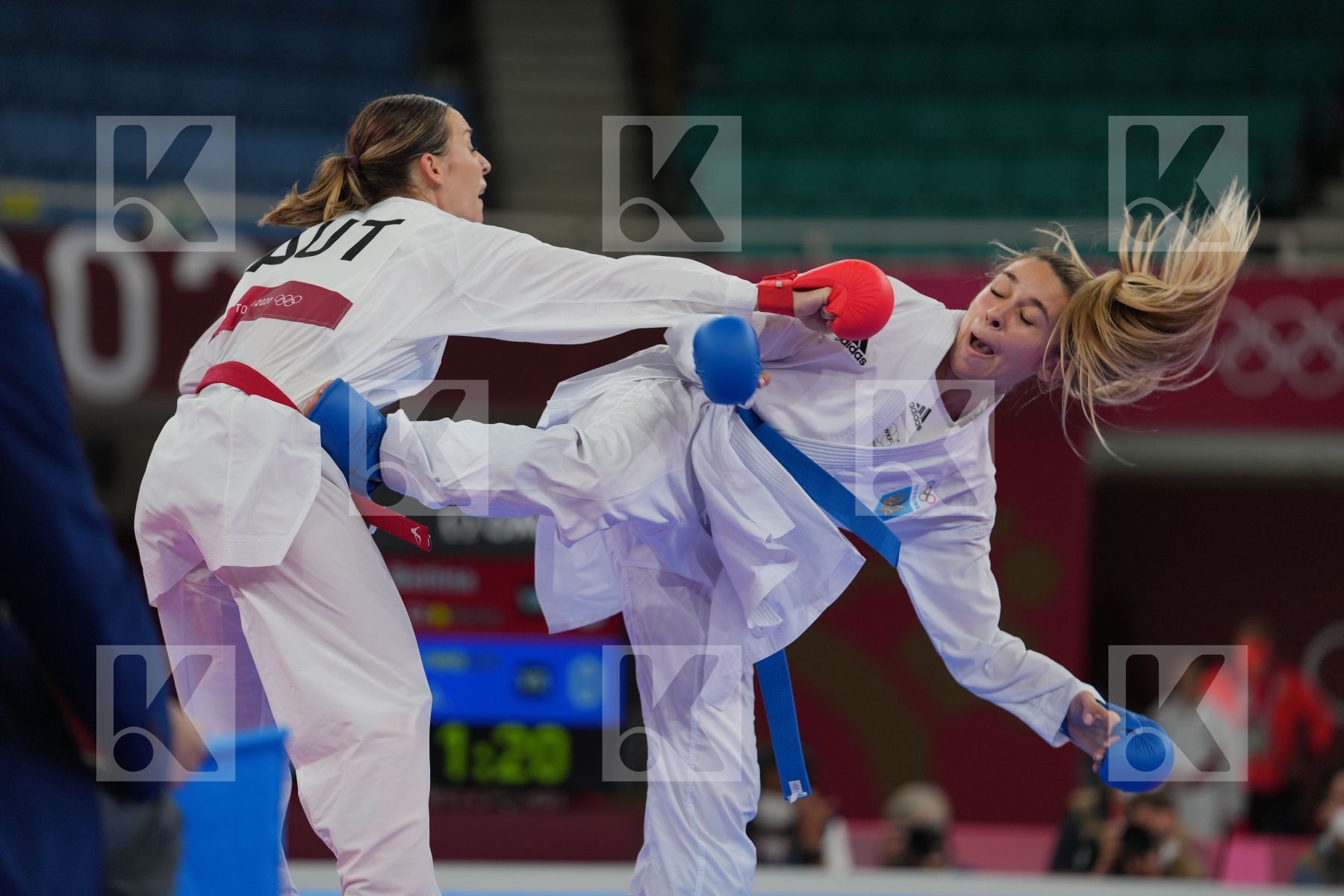 Plank Bettina (Austria) - Kumite Female -55kg, Terliuga Anzhelika (Ukraine) - Kumite Female -55kg in Senior Kumite -55 Kg - Round Robin bout