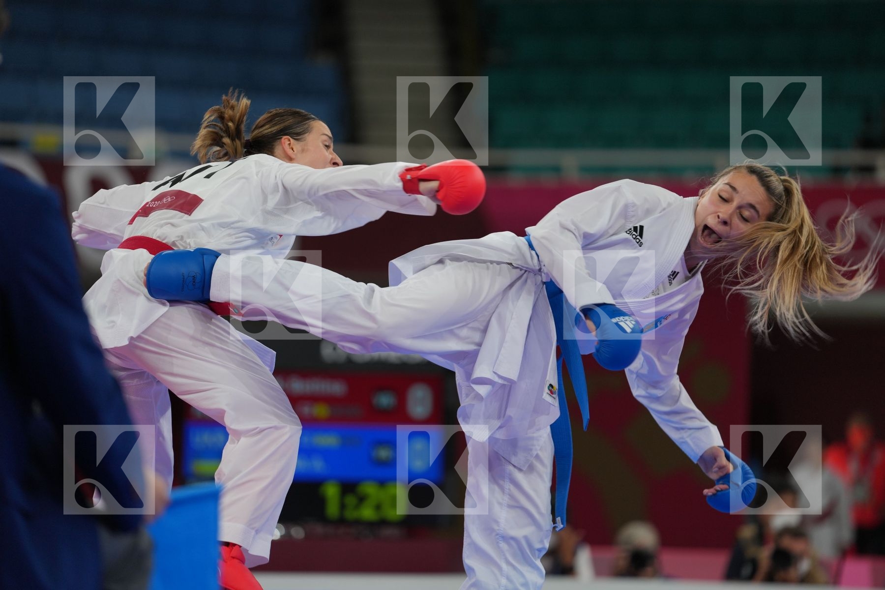 Plank Bettina (Austria) - Kumite Female -55kg, Terliuga Anzhelika (Ukraine) - Kumite Female -55kg in Senior Kumite -55 Kg - Round Robin bout
