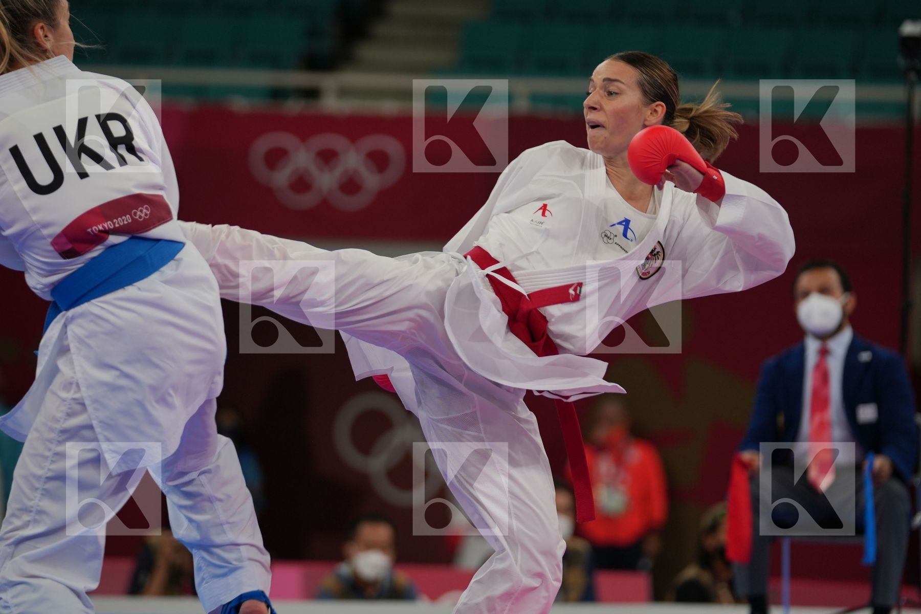 Plank Bettina (Austria) - Kumite Female -55kg, Terliuga Anzhelika (Ukraine) - Kumite Female -55kg in Senior Kumite -55 Kg - Round Robin bout