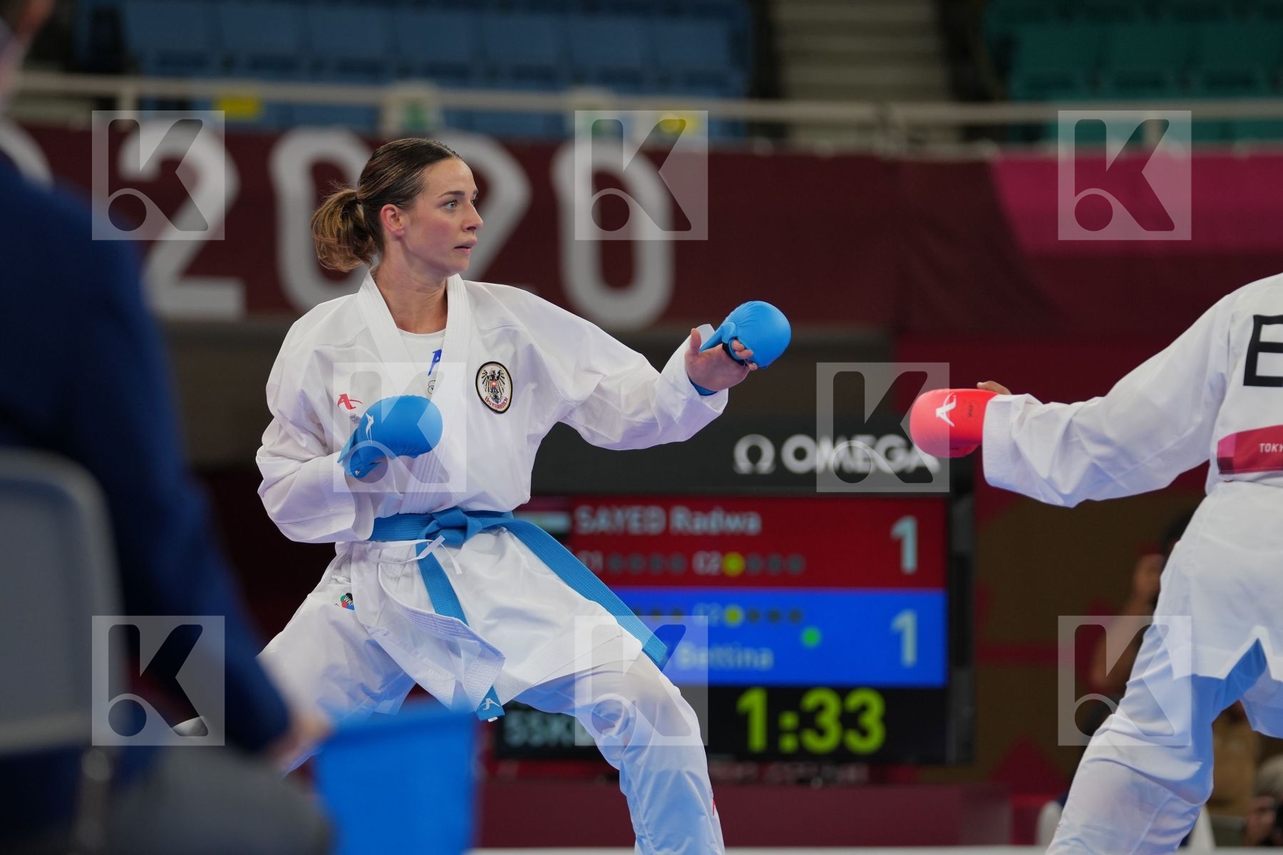 Sayed Radwa (Egypt) - Kumite Female -55kg, Plank Bettina (Austria) - Kumite Female -55kg in Senior Kumite -55 Kg - Round Robin bout
