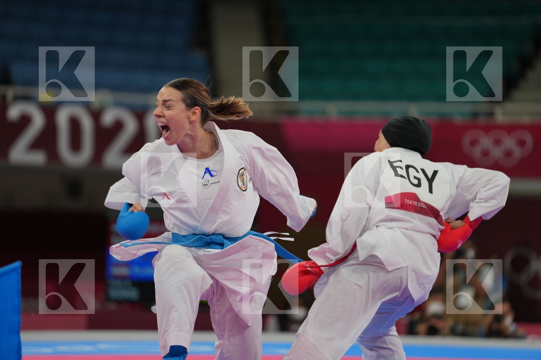 Sayed Radwa (Egypt) - Kumite Female -55kg, Plank Bettina (Austria) - Kumite Female -55kg in Senior Kumite -55 Kg - Round Robin bout