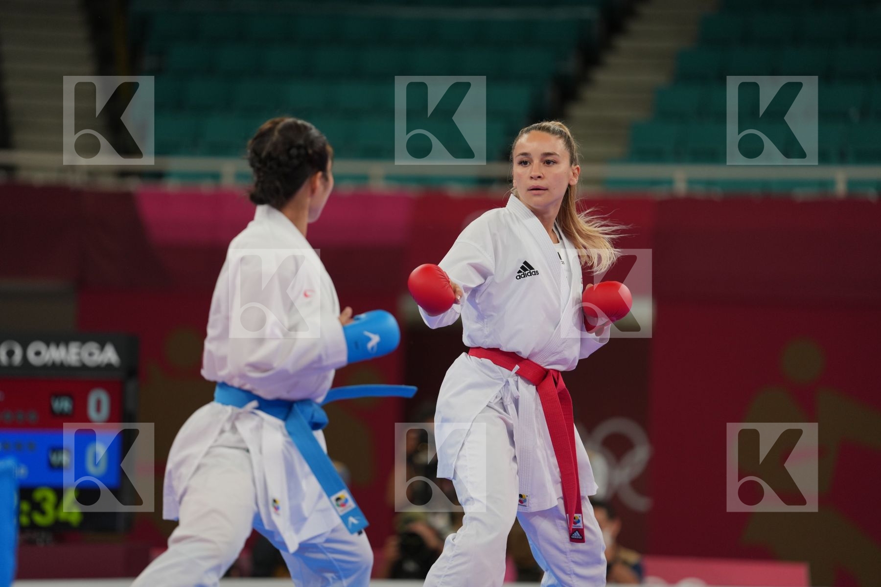 Terliuga Anzhelika (Ukraine) - Kumite Female -55kg, Miyahara Miho (Japan) - Kumite Female -55kg in Senior Kumite -55 Kg - Round Robin bout