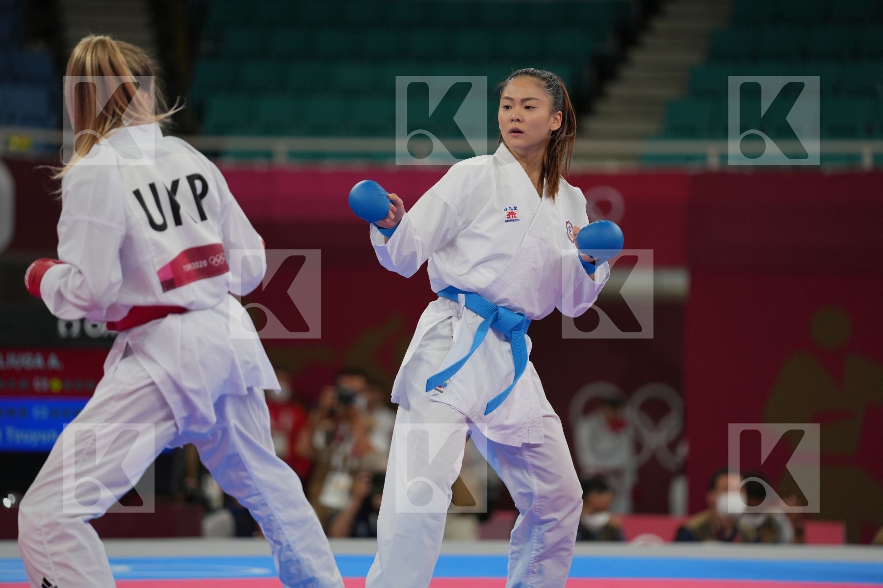 Terliuga Anzhelika (Ukraine) - Kumite Female -55kg, Wen Tzu-Yun (Chinese Taipei) - Kumite Female -55kg in Senior Kumite -55 Kg - Semifinal bout