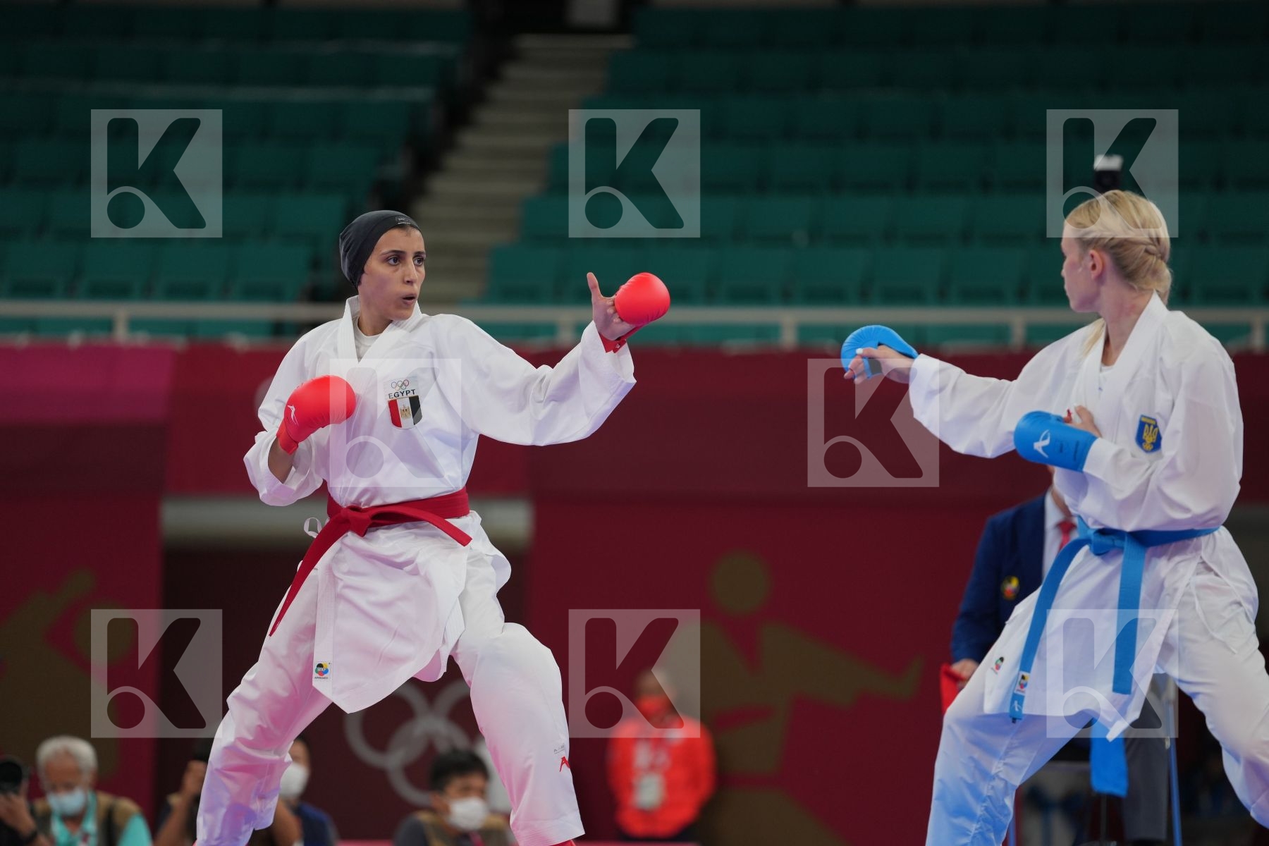Lotfy Giana (Egypt) - Kumite Female -61kg, Serogina Anita (Ukraine) - Kumite Female -61kg in Senior Kumite -61 Kg - Round Robin bout