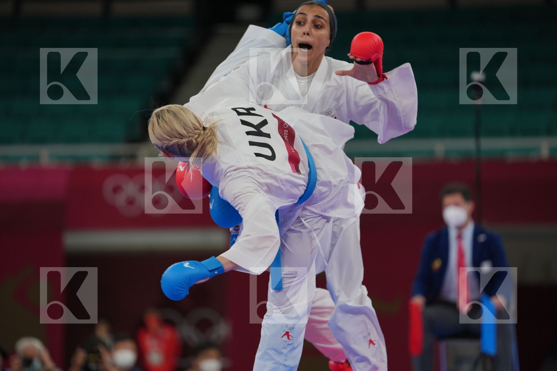 Lotfy Giana (Egypt) - Kumite Female -61kg, Serogina Anita (Ukraine) - Kumite Female -61kg in Senior Kumite -61 Kg - Round Robin bout