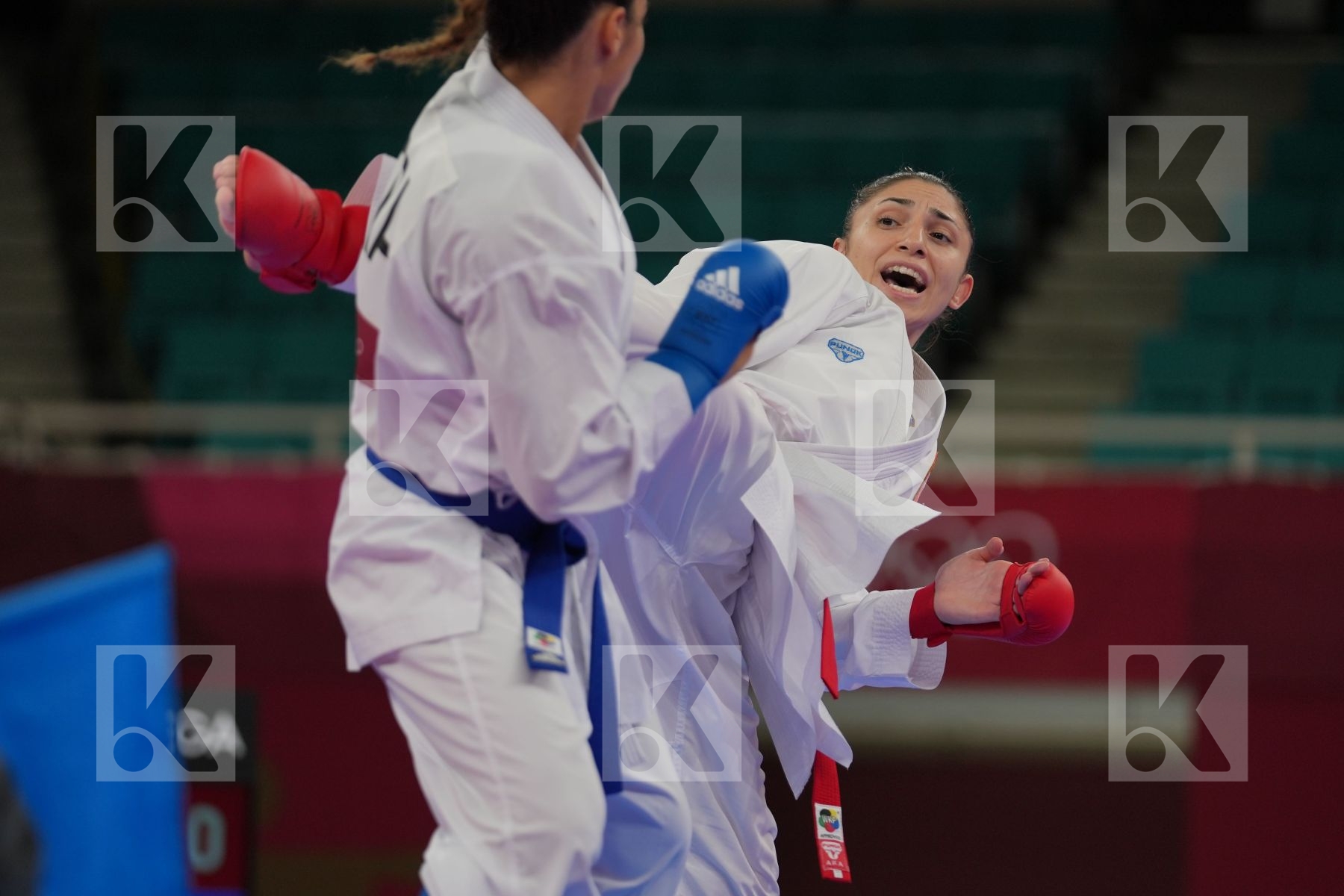 Coban Merve (Turkey) - Kumite Female -61kg, Heurtault Leïla (France) - Kumite Female -61kg in Senior Kumite -61 Kg - Round Robin bout