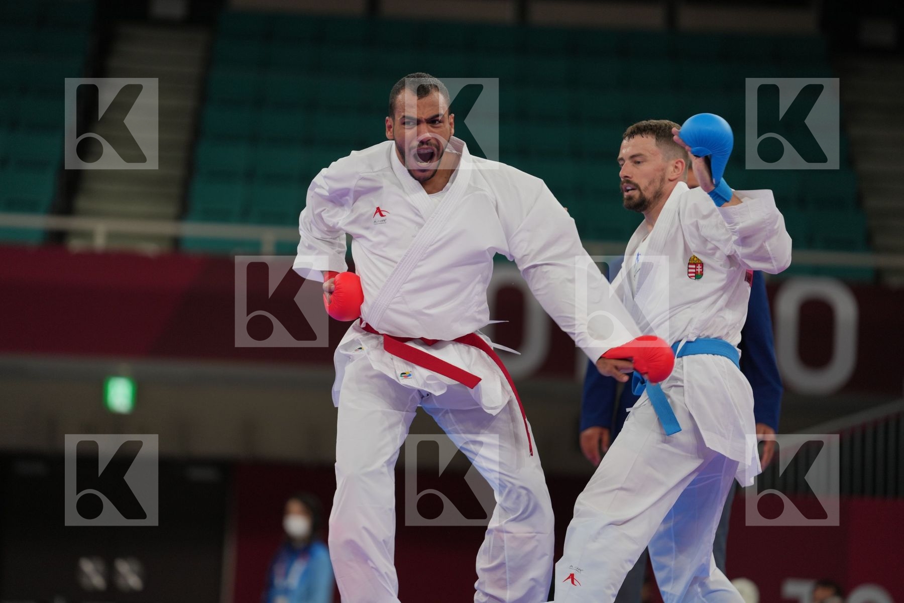 Abdelaziz Abdalla (Egypt) - Kumite Male -75kg, Harspataki Gabor (Hungary) - Kumite Male -75kg in Senior Kumite -75 Kg - Round Robin bout