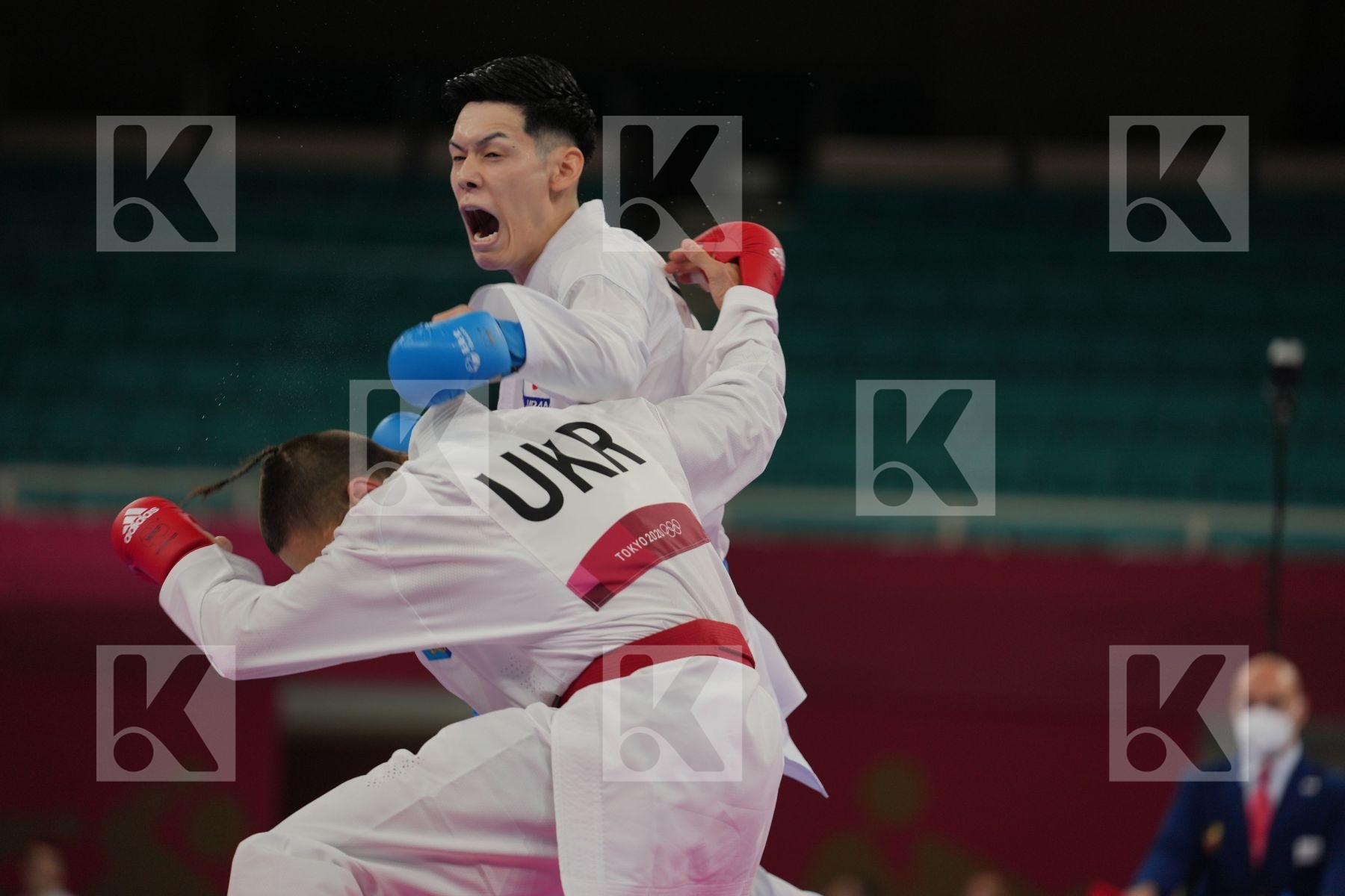 Horuna Stanislav (Ukraine) - Kumite Male -75kg, Nishimura Ken (Japan) - Kumite Male -75kg in Senior Kumite -75 Kg - Round Robin bout