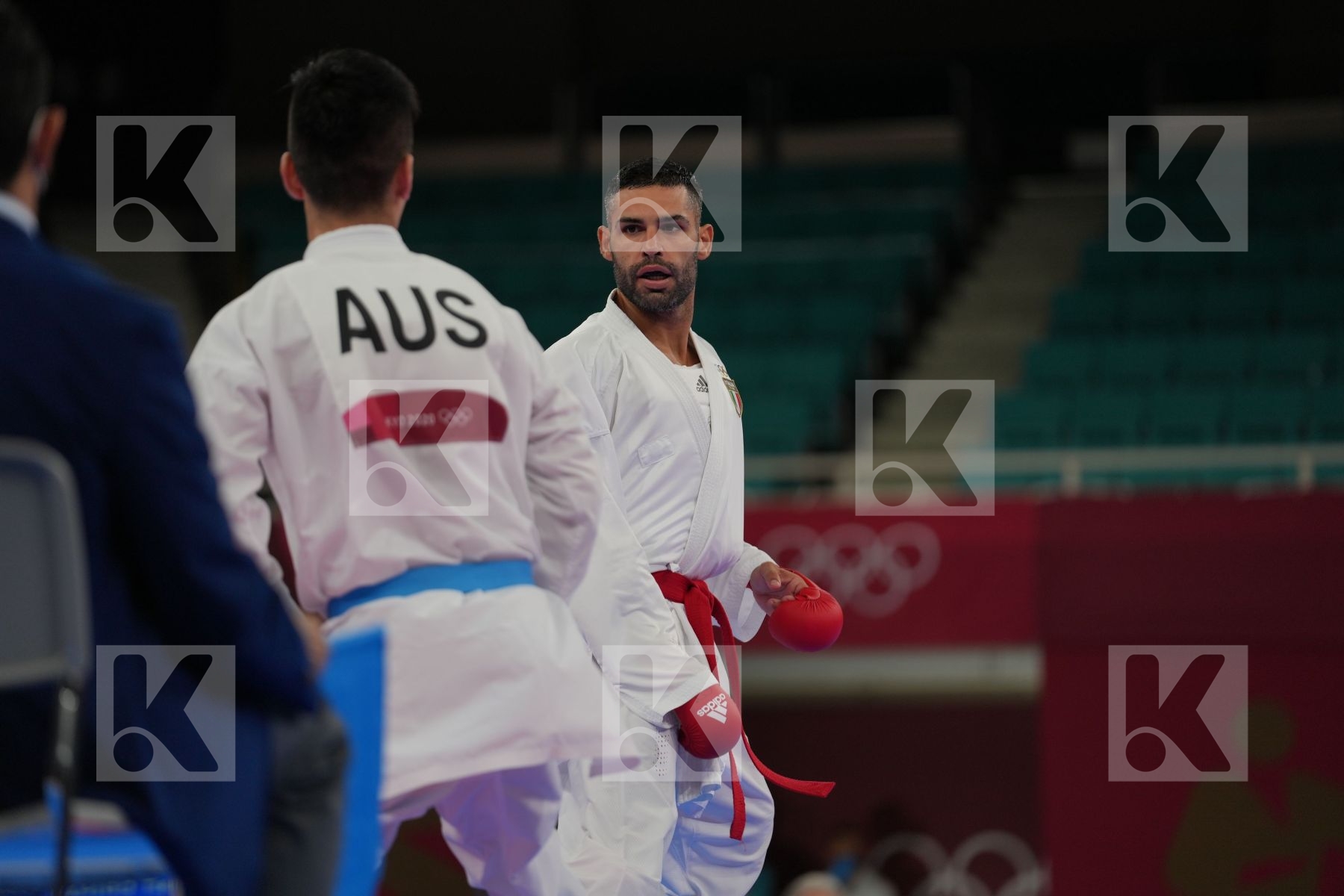 Busa Luigi (Italy) - Kumite Male -75kg, Yahiro Tsuneari (Australia) - Kumite Male -75kg in Senior Kumite -75 Kg - Round Robin bout