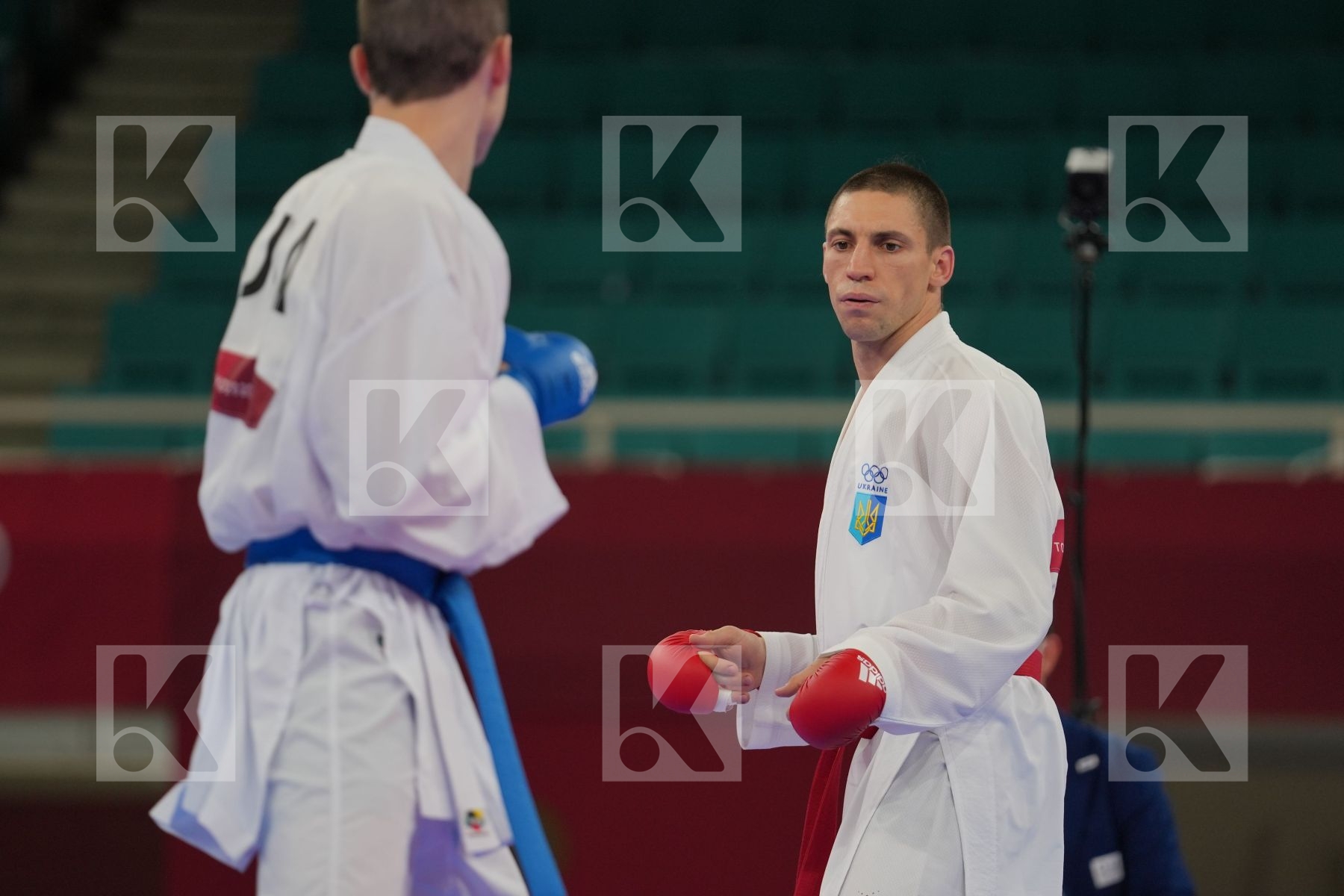 Horuna Stanislav (Ukraine) - Kumite Male -75kg, Scott Thomas (United States of America) - Kumite Male -75kg in Senior Kumite -75 Kg - Round Robin bout
