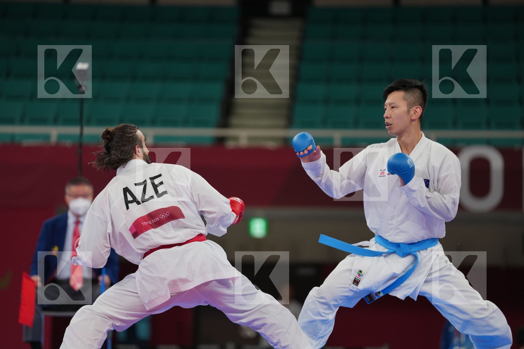 Aghayev Rafael (Azerbaijan) - Kumite Male -75kg, Yahiro Tsuneari (Australia) - Kumite Male -75kg in Senior Kumite -75 Kg - Round Robin bout