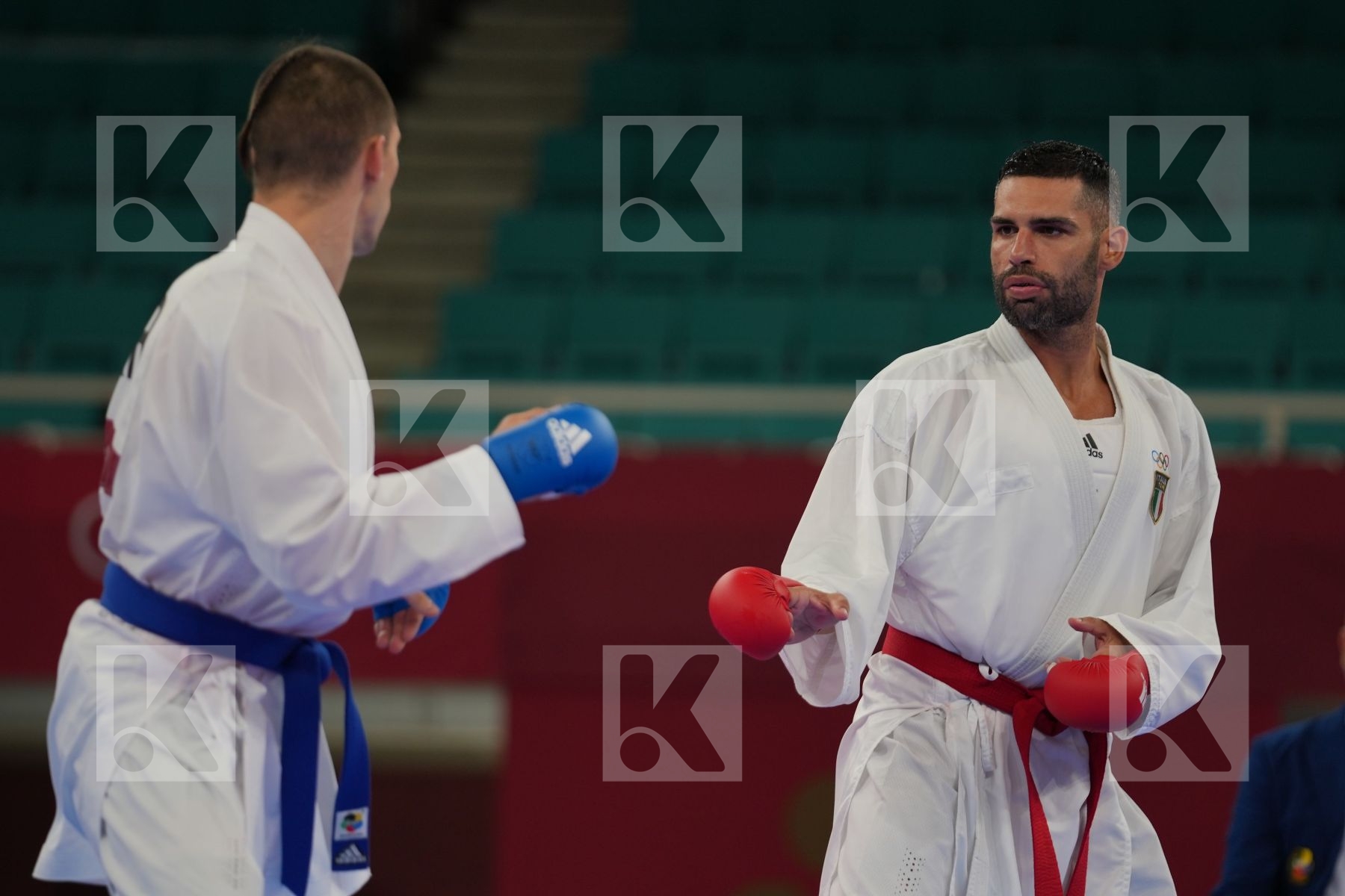 Busa Luigi (Italy) - Kumite Male -75kg, Horuna Stanislav (Ukraine) - Kumite Male -75kg in Senior Kumite -75 Kg - Semifinal bout