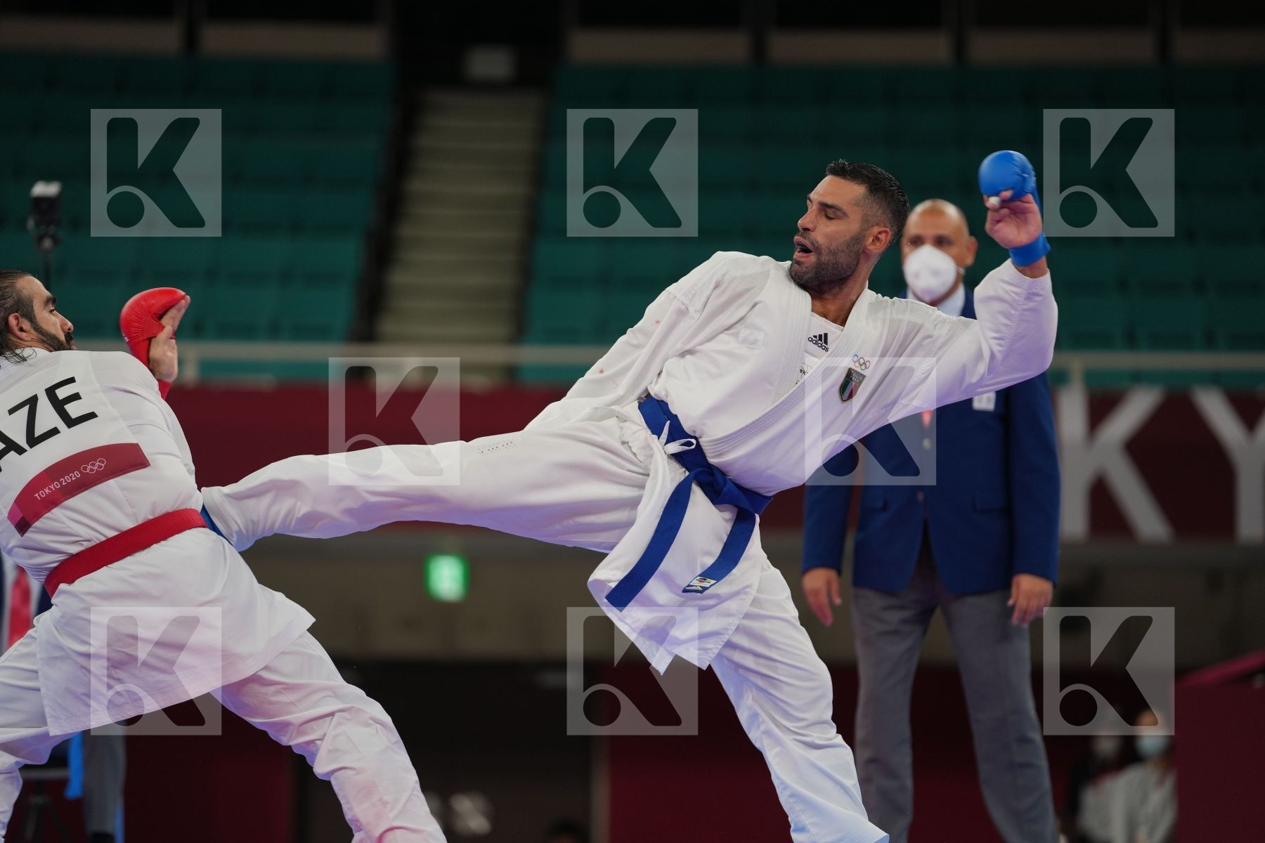 Aghayev Rafael (Azerbaijan) - Kumite Male -75kg, Busa Luigi (Italy) - Kumite Male -75kg in Senior Kumite -75 Kg - Final bout
