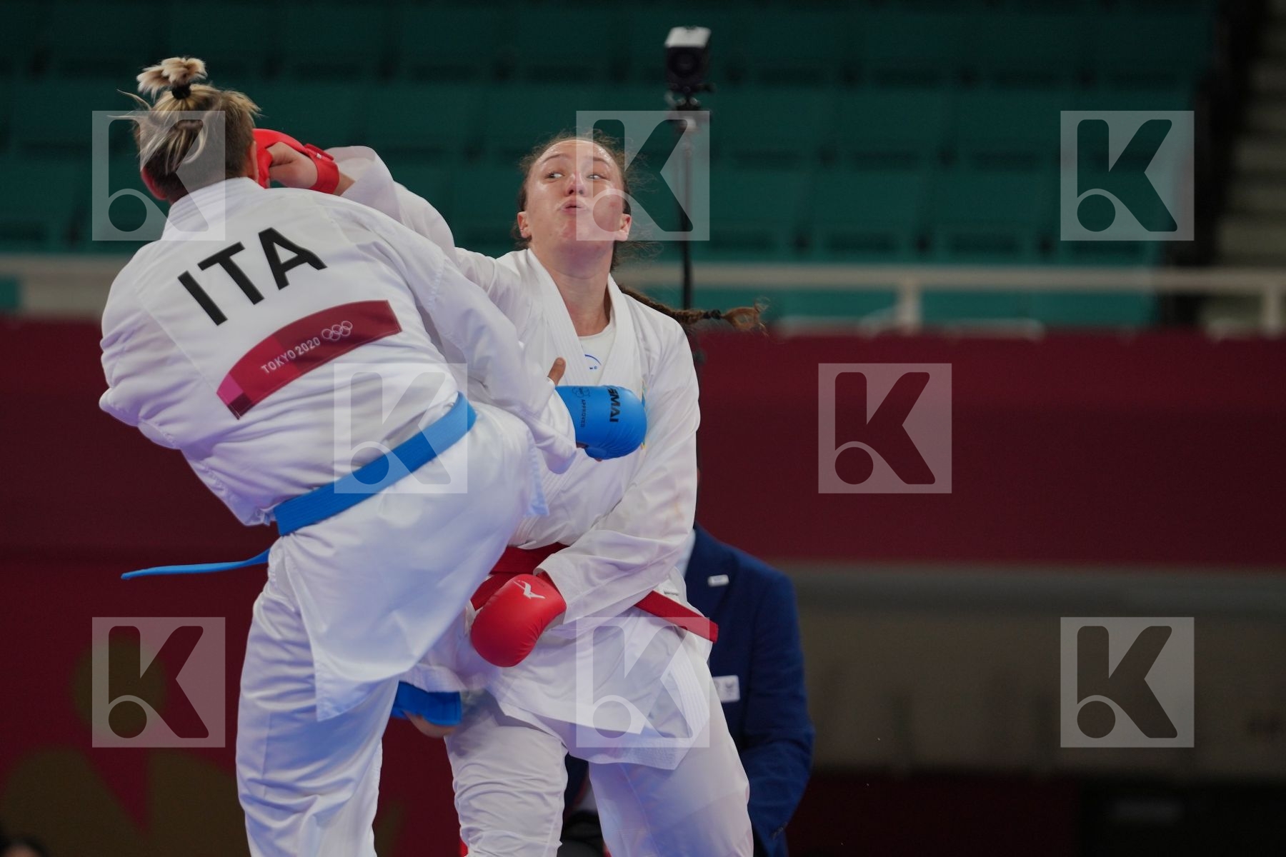 Berultseva Sofya (Kazakhstan) - Kumite Female +61kg, Semeraro Silvia (Italy) - Kumite Female +61kg in Senior Kumite 61+ Kg - Round Robin bout