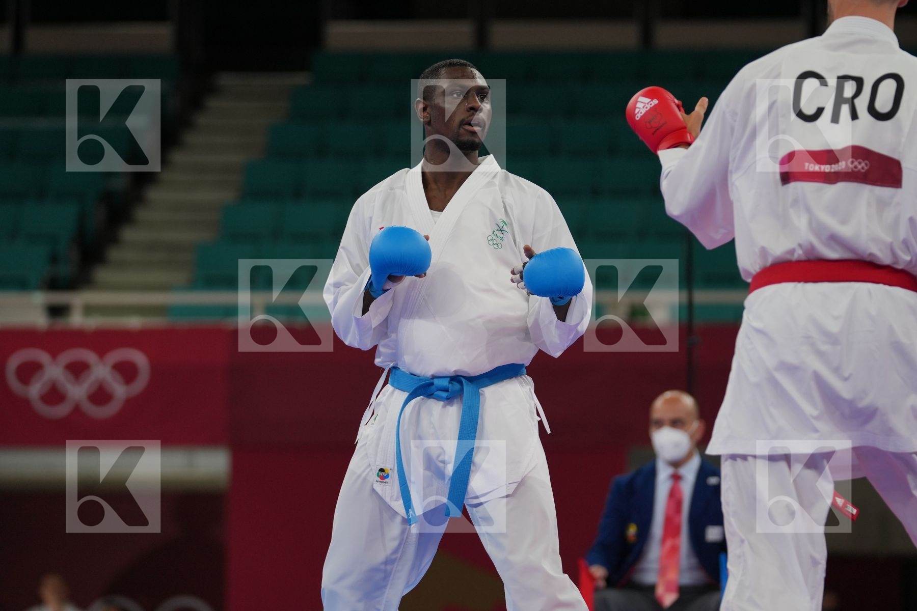 Kvesic Ivan (Croatia) - Kumite Male +75kg, Hamedi Tareg (Saudi Arabia) - Kumite Male +75kg in Senior Kumite 75+ Kg - Round Robin bout