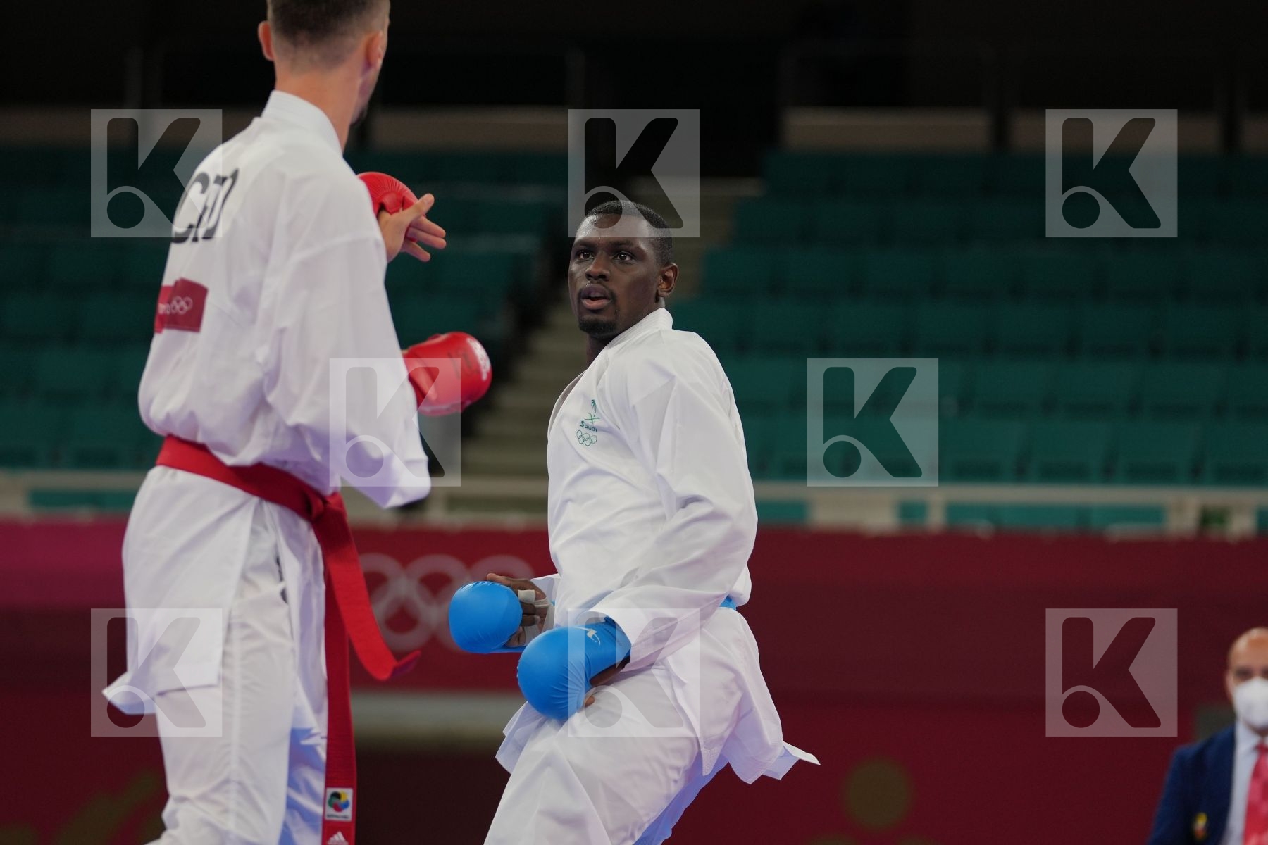 Kvesic Ivan (Croatia) - Kumite Male +75kg, Hamedi Tareg (Saudi Arabia) - Kumite Male +75kg in Senior Kumite 75+ Kg - Round Robin bout